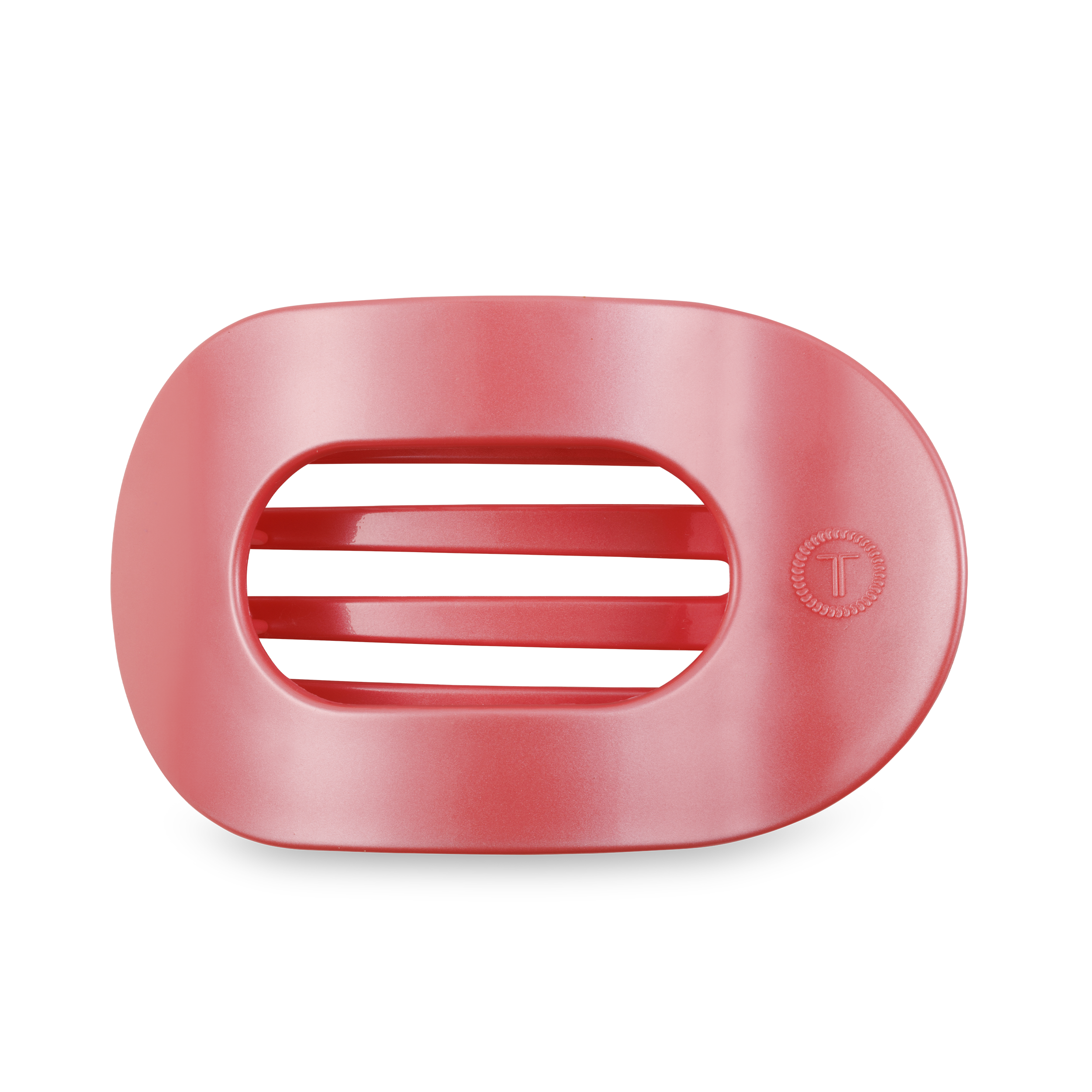 Round Flat Hair Clip | Large | Calming Coral