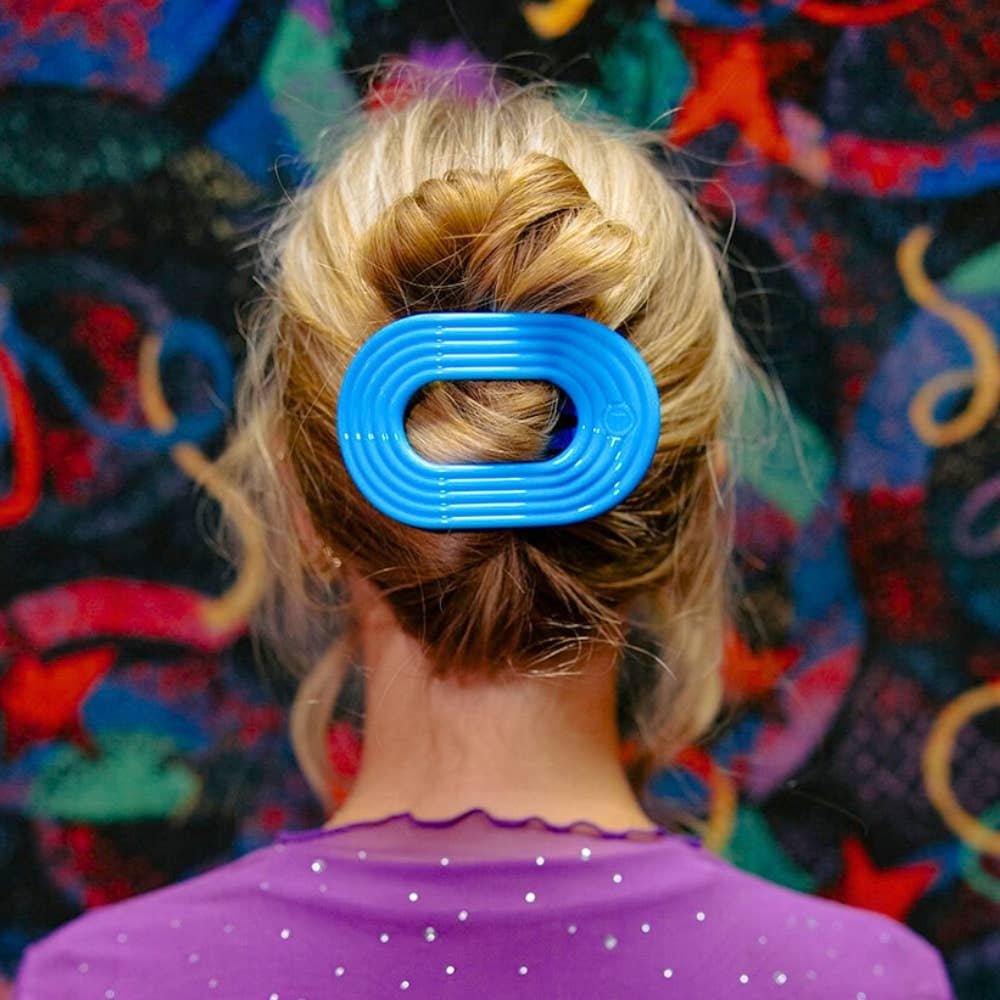 TELETIES - Flat Round Hair Clip | Large | Miami Vice