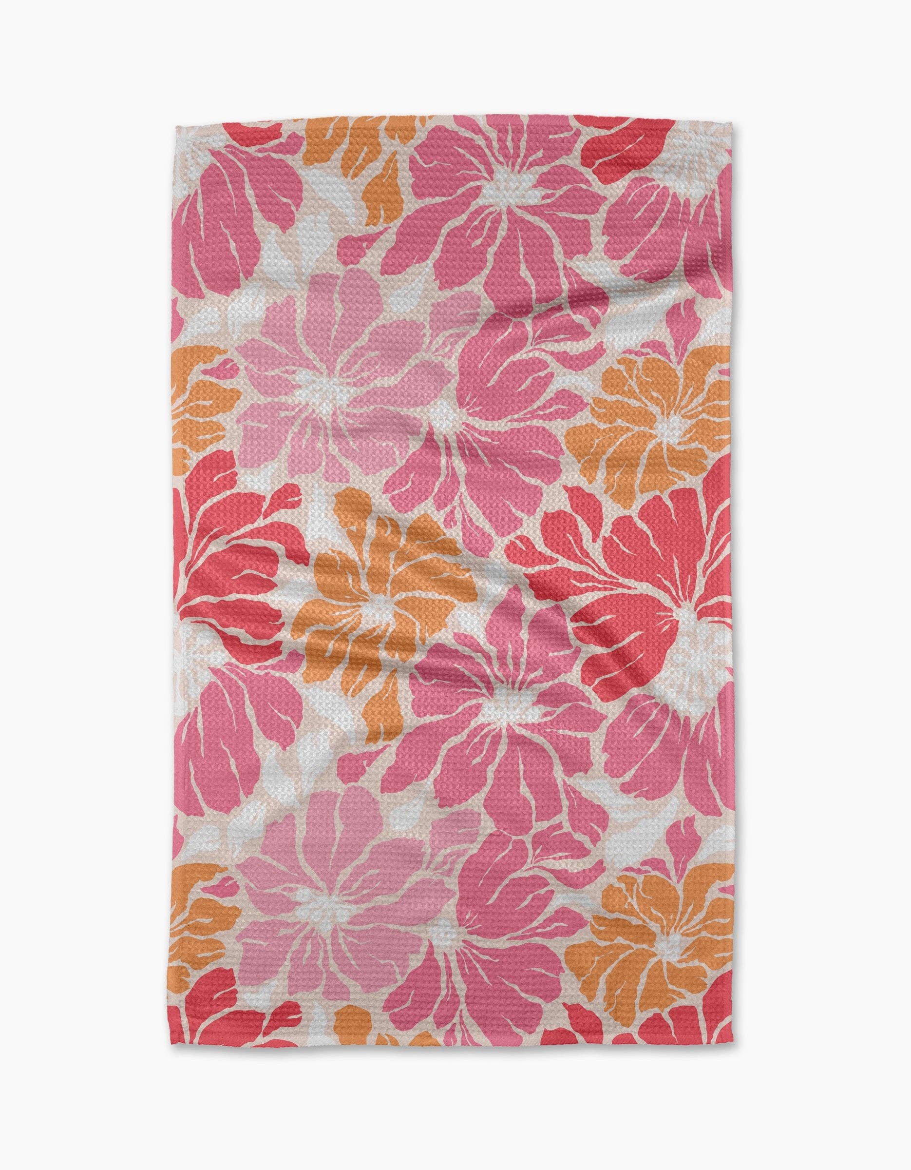 Geometry - Sunset Floral Tea Towel