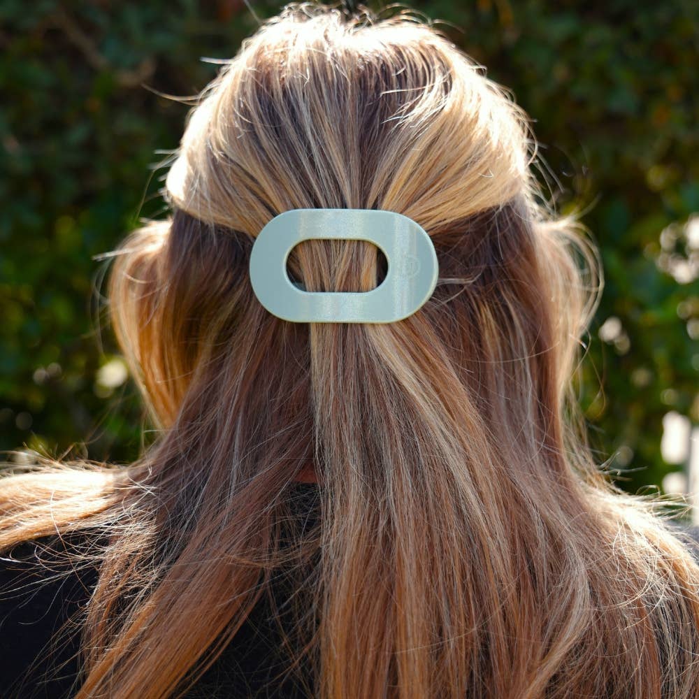 TELETIES - Flat Round Hair Clip | Tiny | Dew Drop