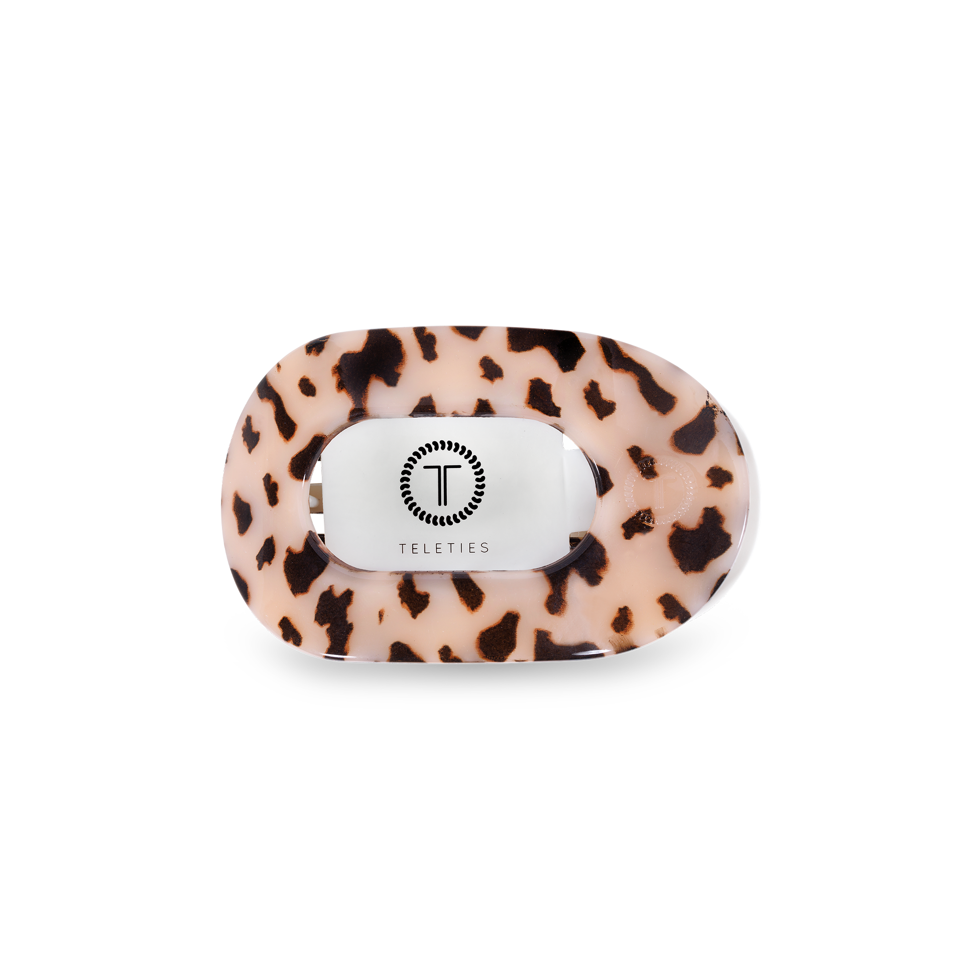 Round Flat Hair Clip | Small | Blonde Tortoise