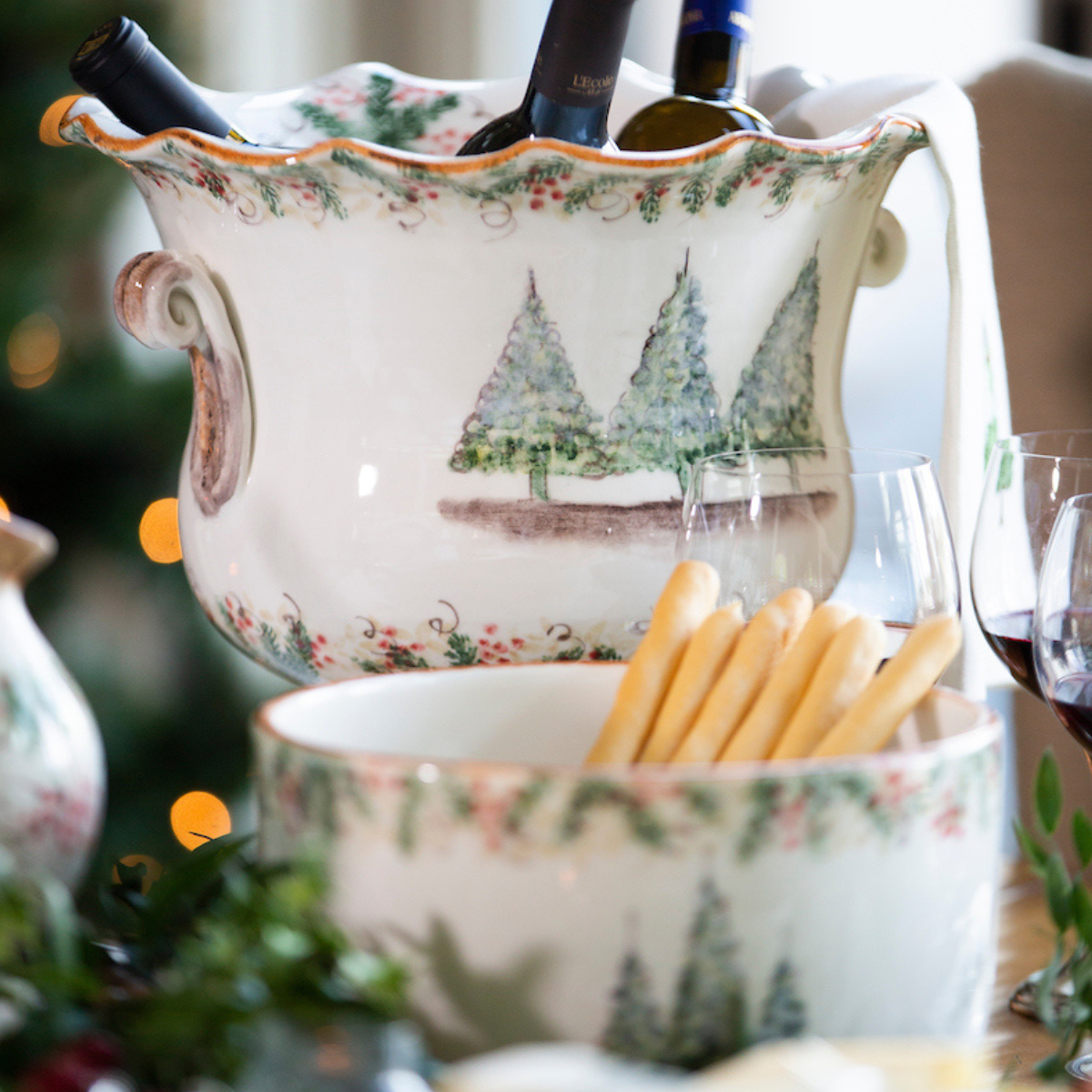 Natale Footed Cachepot