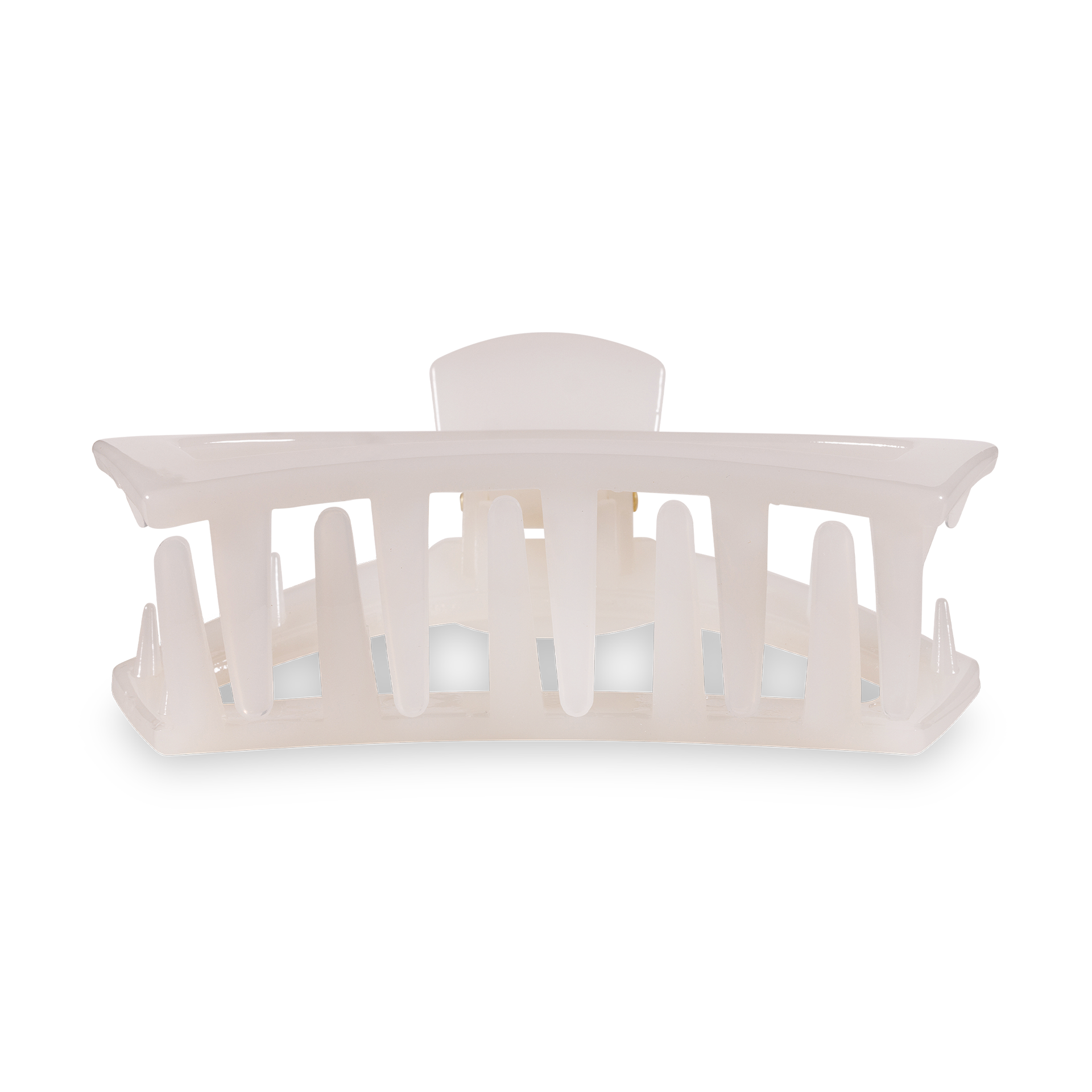 TELETIES - Open Hair Clip | Small | Coconut White