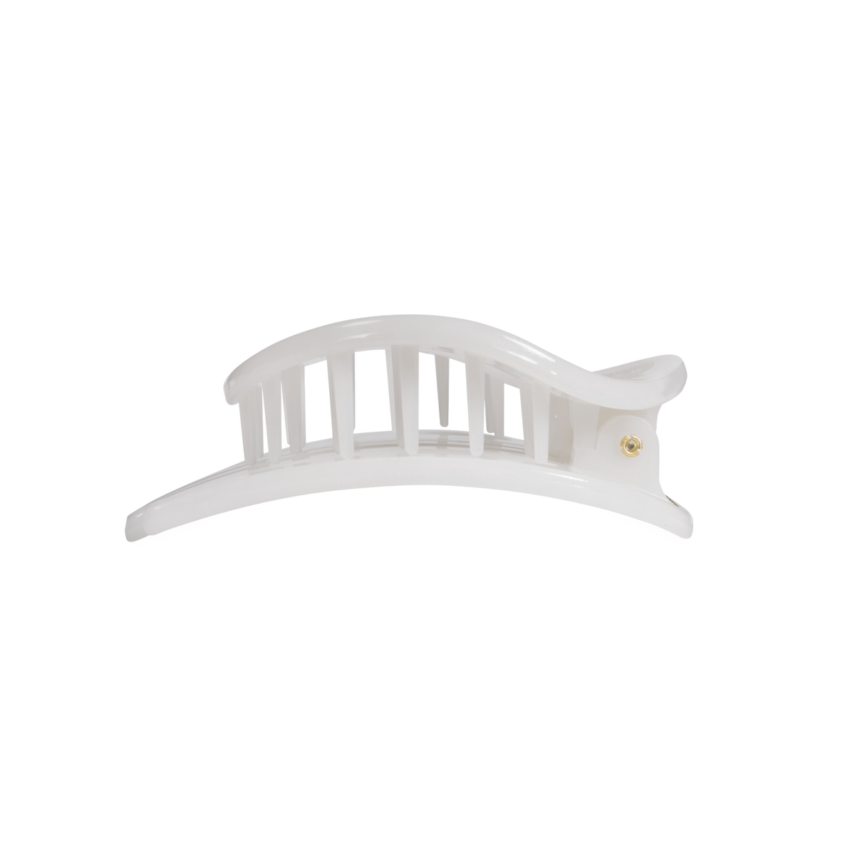 TELETIES - Coconut White | Medium | Flat Circle Hair Clip