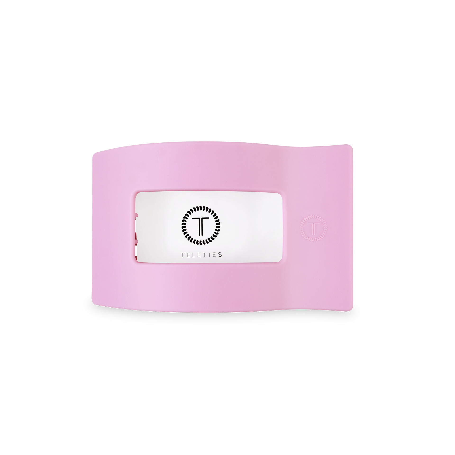 TELETIES - Flat Rectangle Hair Clip | Small | Merry Pinkmas