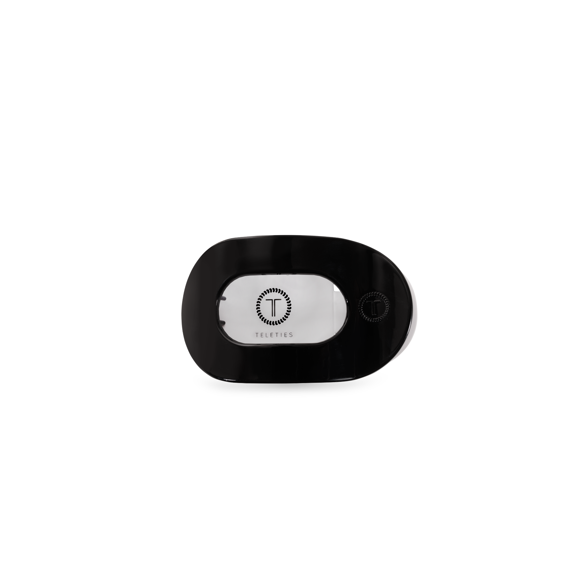 TELETIES - Jet Black | Tiny | Flat Round Clip
