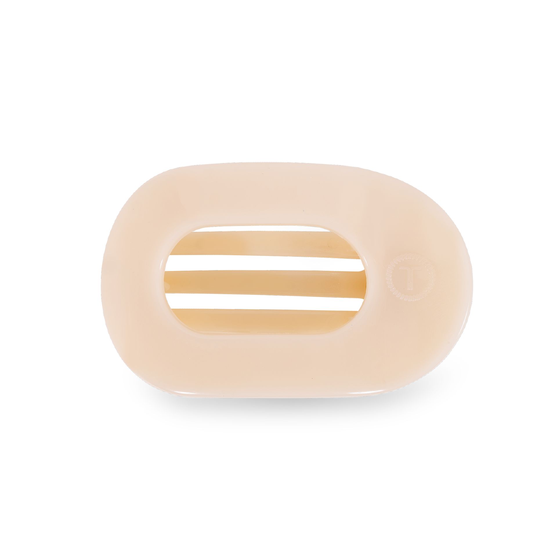 Round Flat Hair Clip | Small | Almond Beige