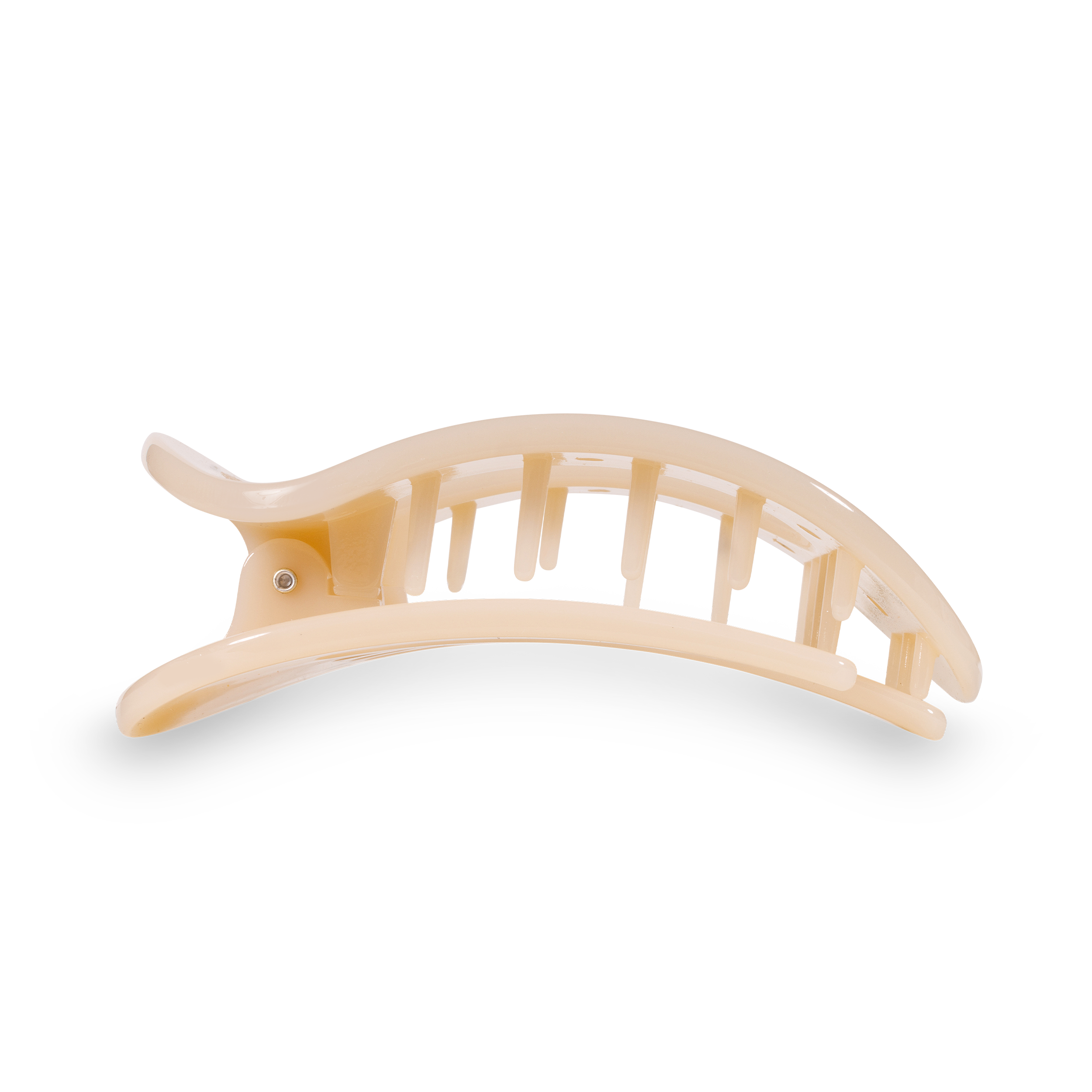 Round Flat Hair Clip | Medium | Almond Beige
