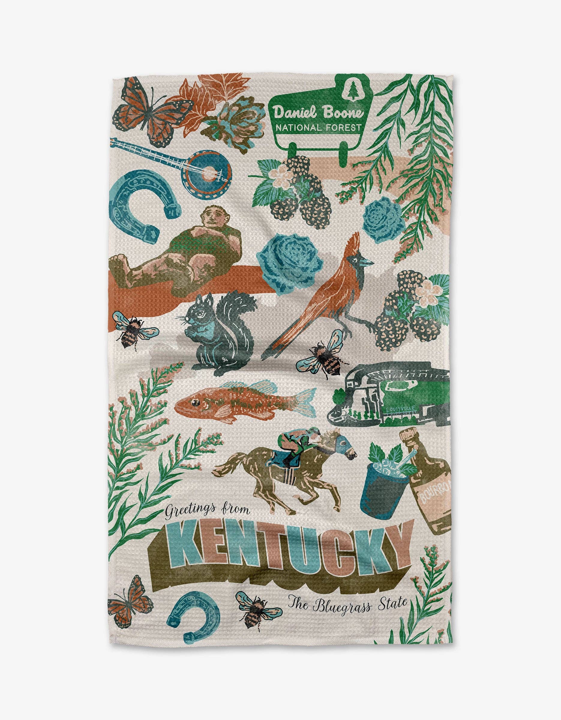 Geometry - Greetings From Kentucky Tea Towel