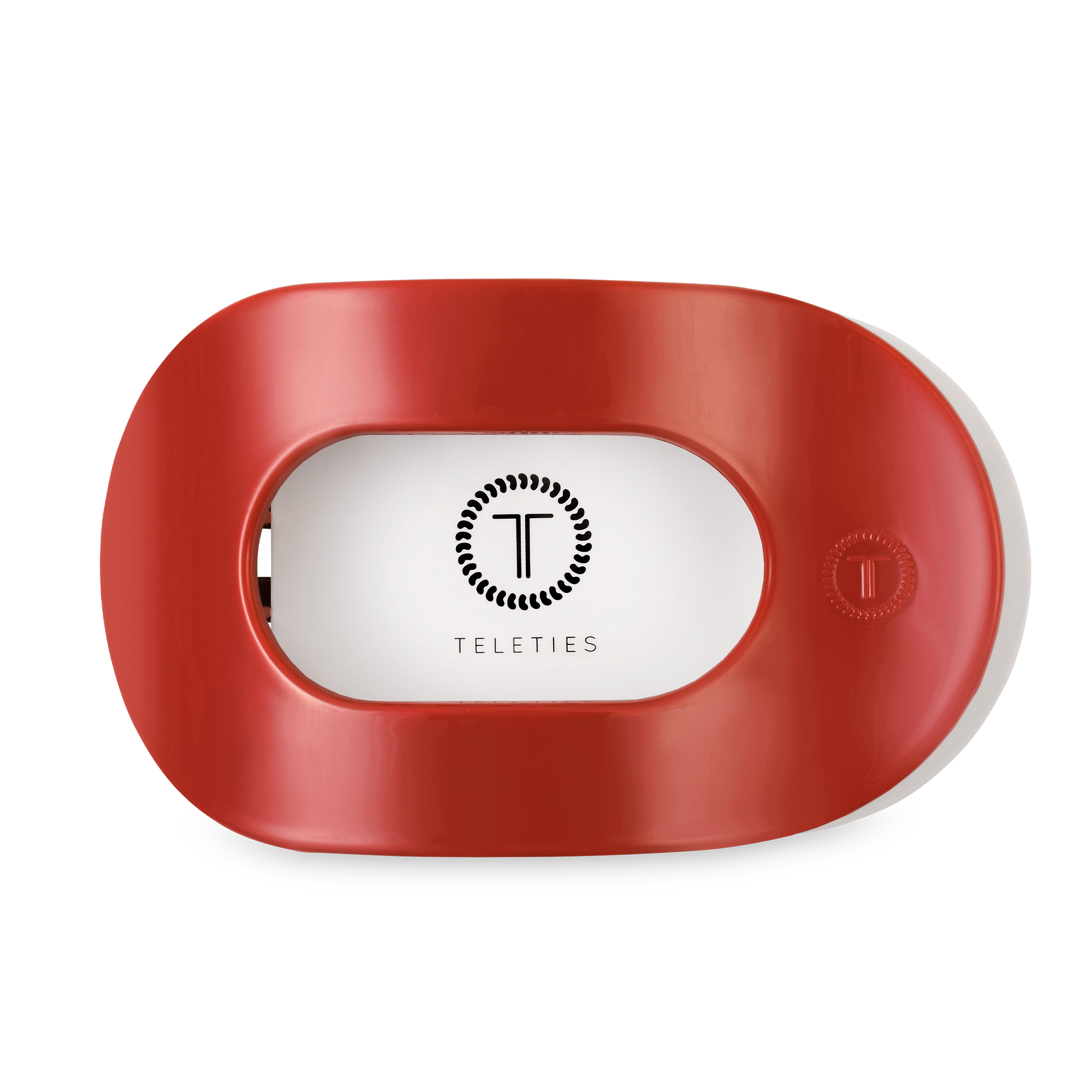 TELETIES - Flat Round Hair Clip | Large | Red Carpet Ready