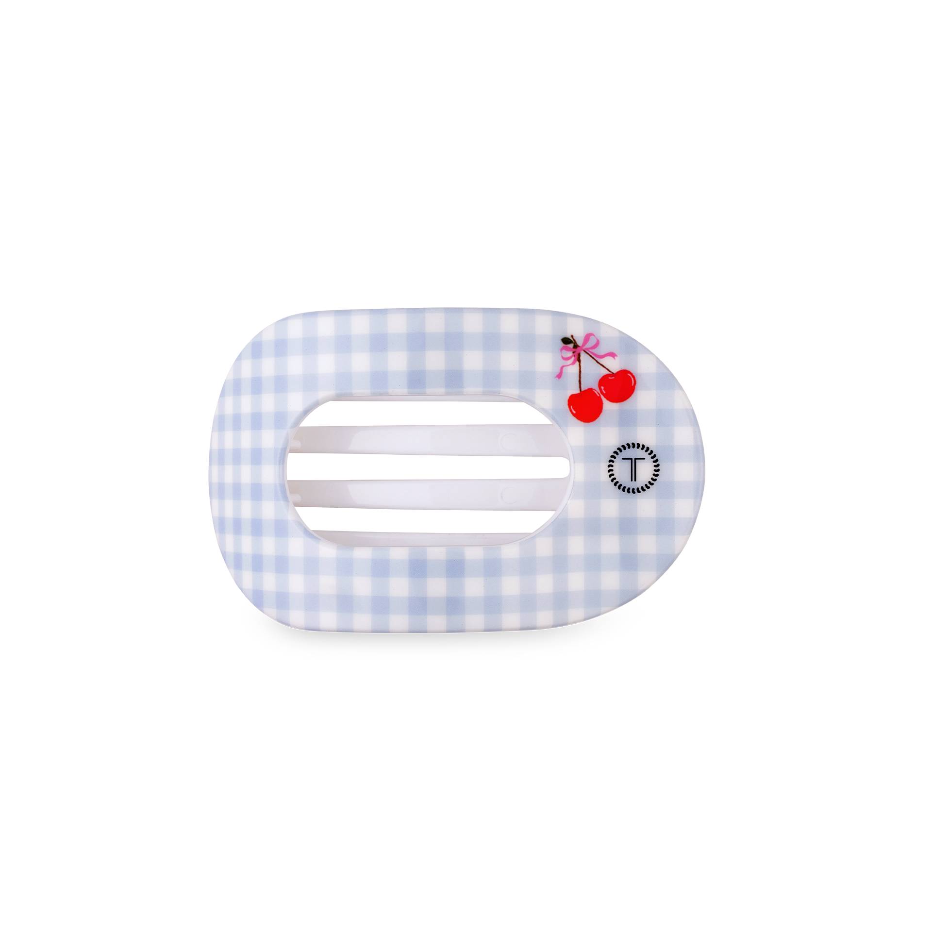 TELETIES - Flat Round Hair Clip | Small | Basket of Cherries