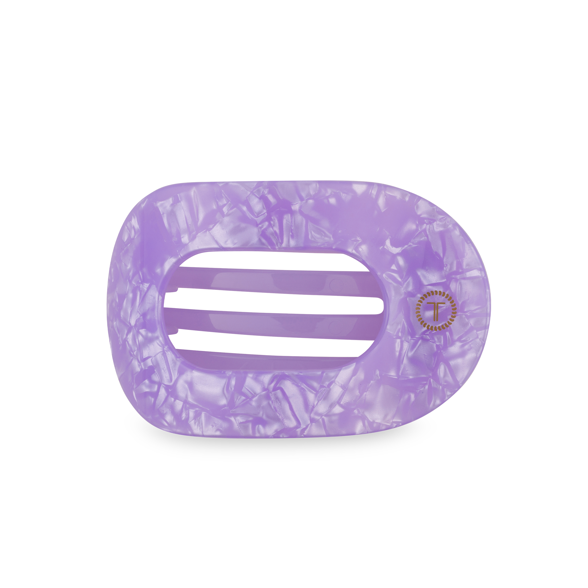 TELETIES - Flat Round Hair Clip | Medium | Lavender Mist