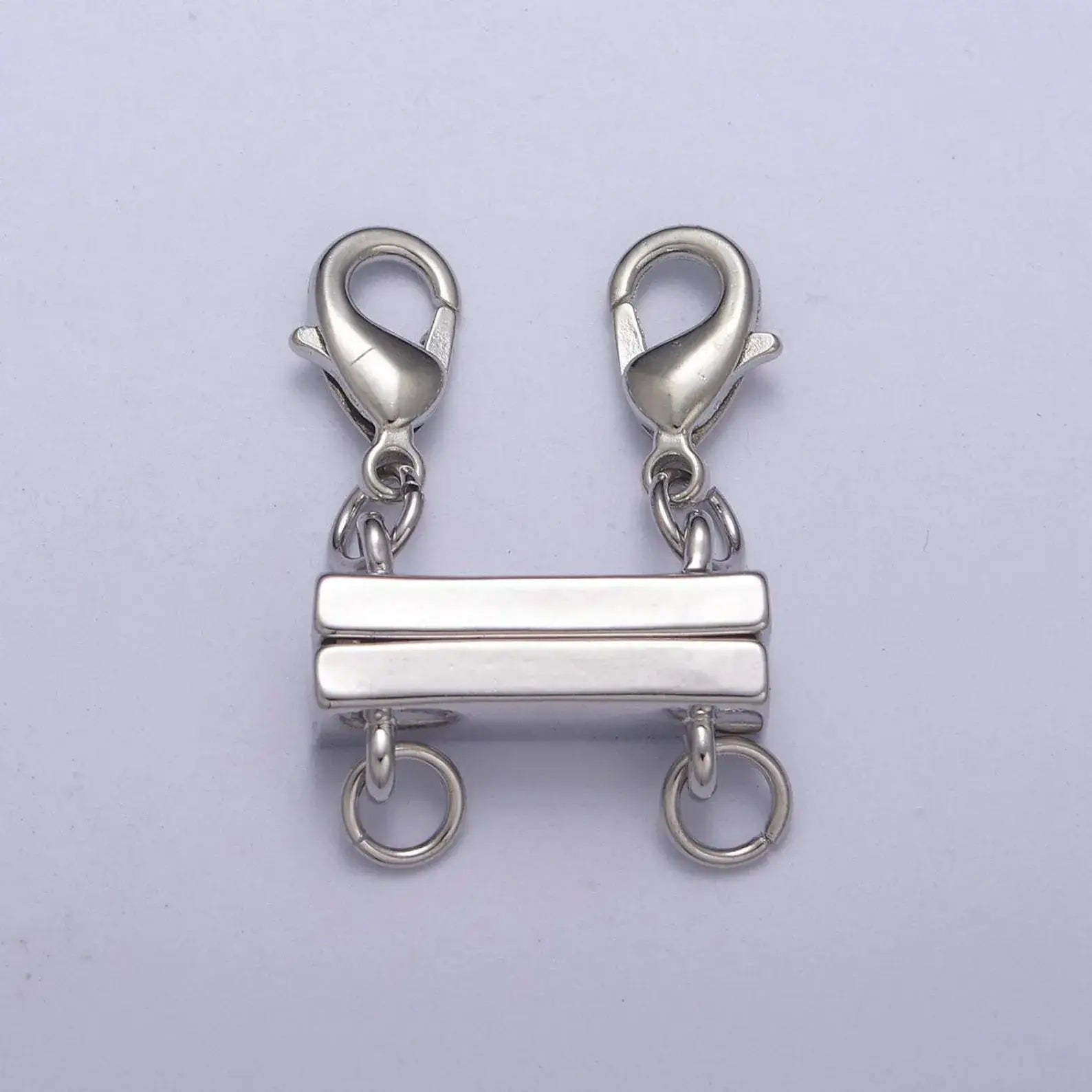 Beads Creation - Layered Necklace Detangler Clasp, Multiple Strand, CL528: 2 Layer / Silver