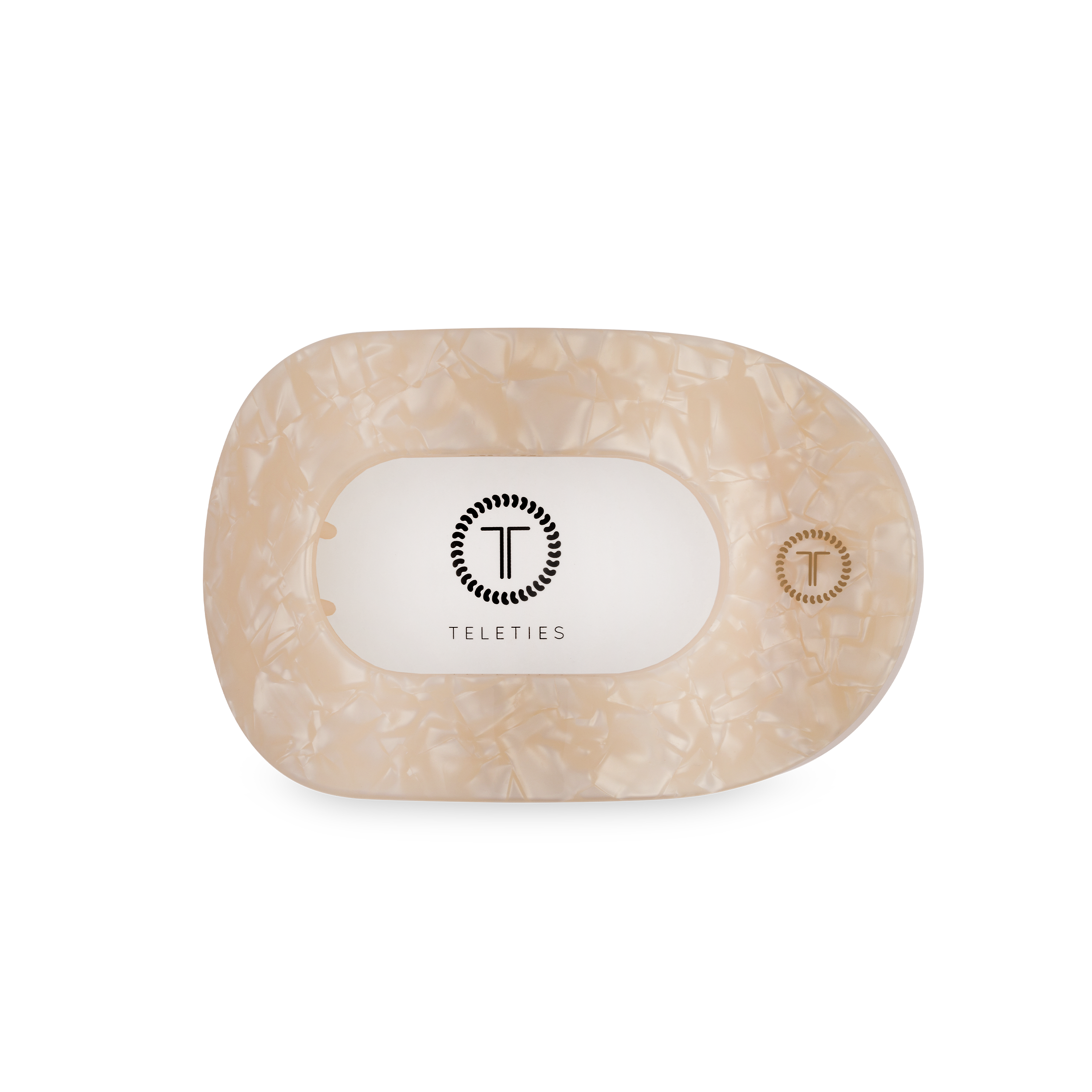 TELETIES - Flat Round Hair Clip | Medium | Soft Surf