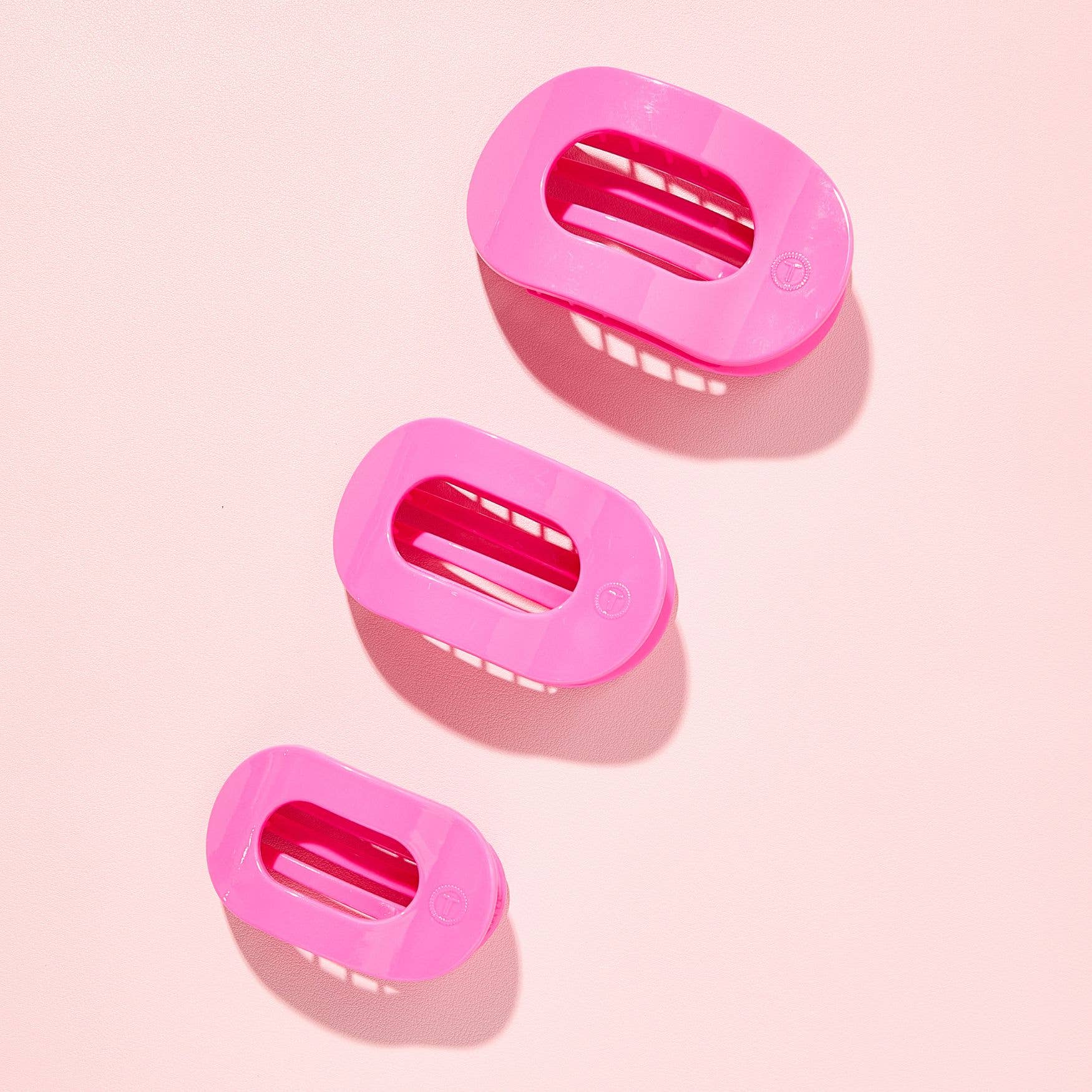 TELETIES - Flat Round Hair Clip | Medium | Tropical Punch