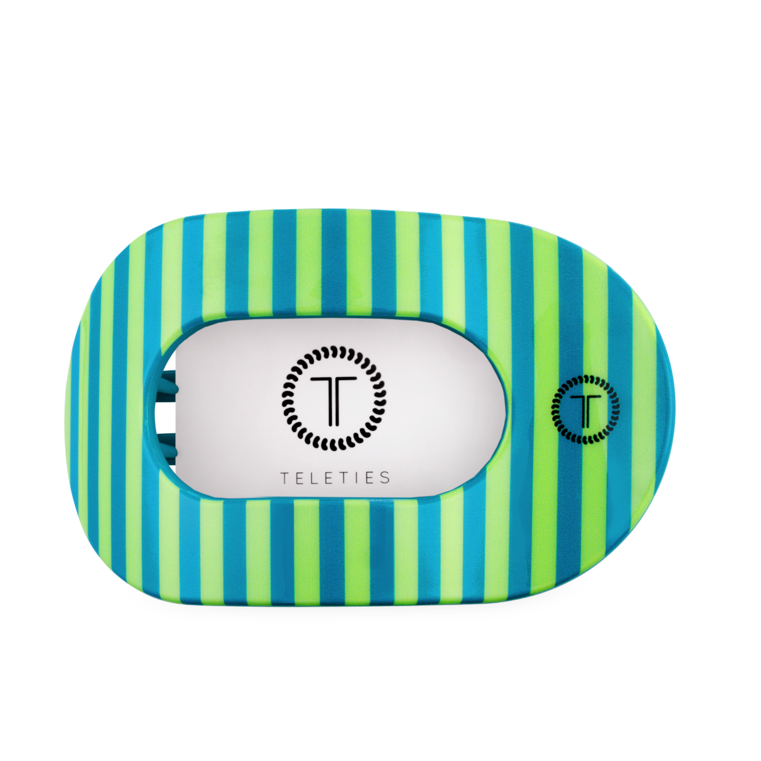 TELETIES - Cabana Cutie | Large | Flat Round Hair Clip