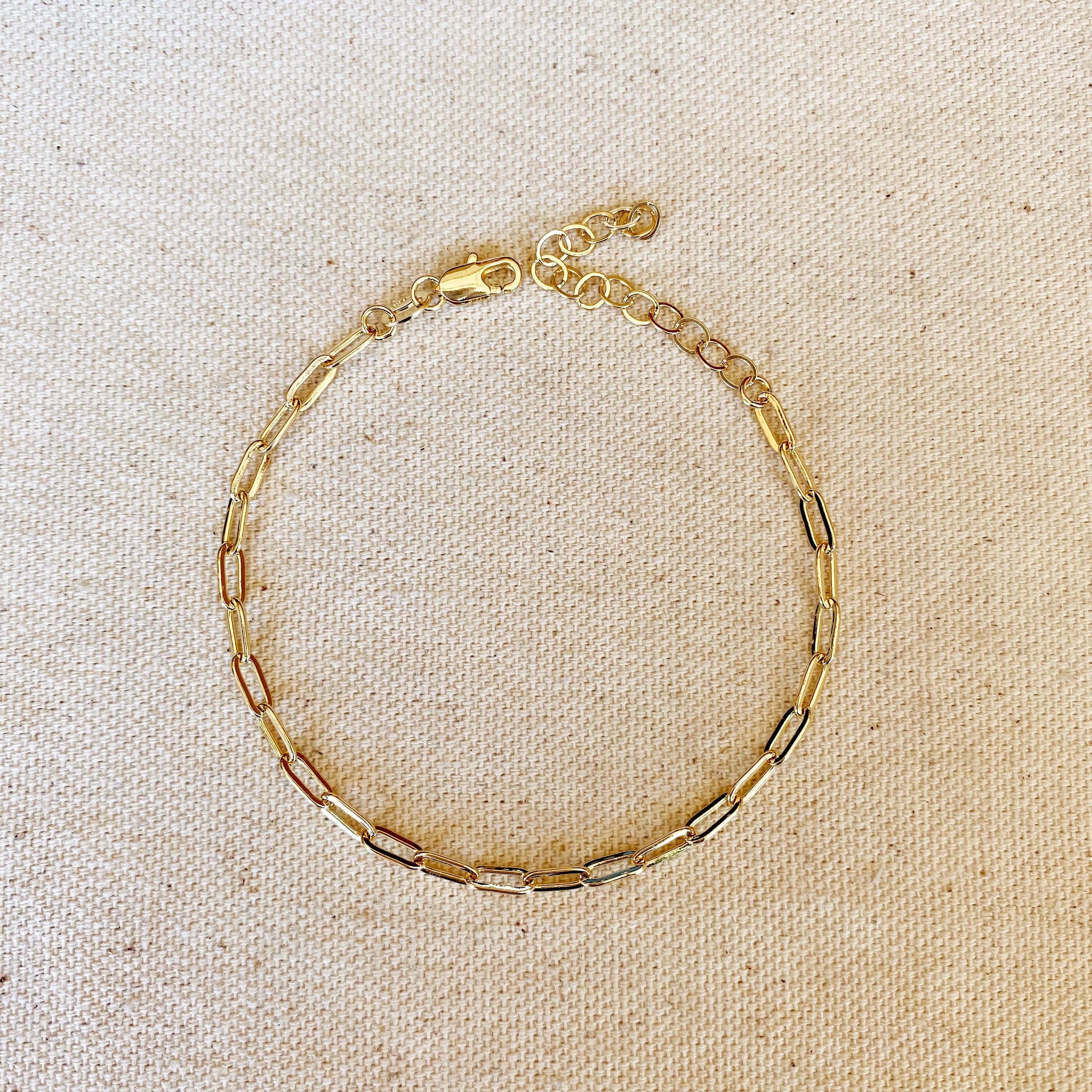 GoldFi - 18k Gold Filled Short Link Paperclip Bracelet