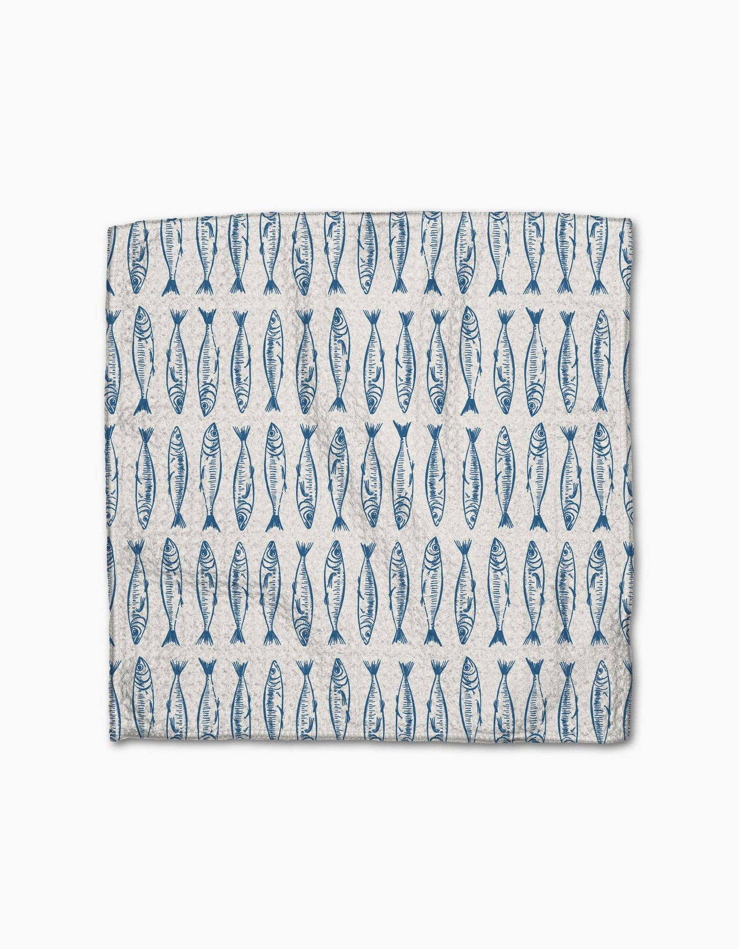 Sardine Check Blue Dishcloth Set