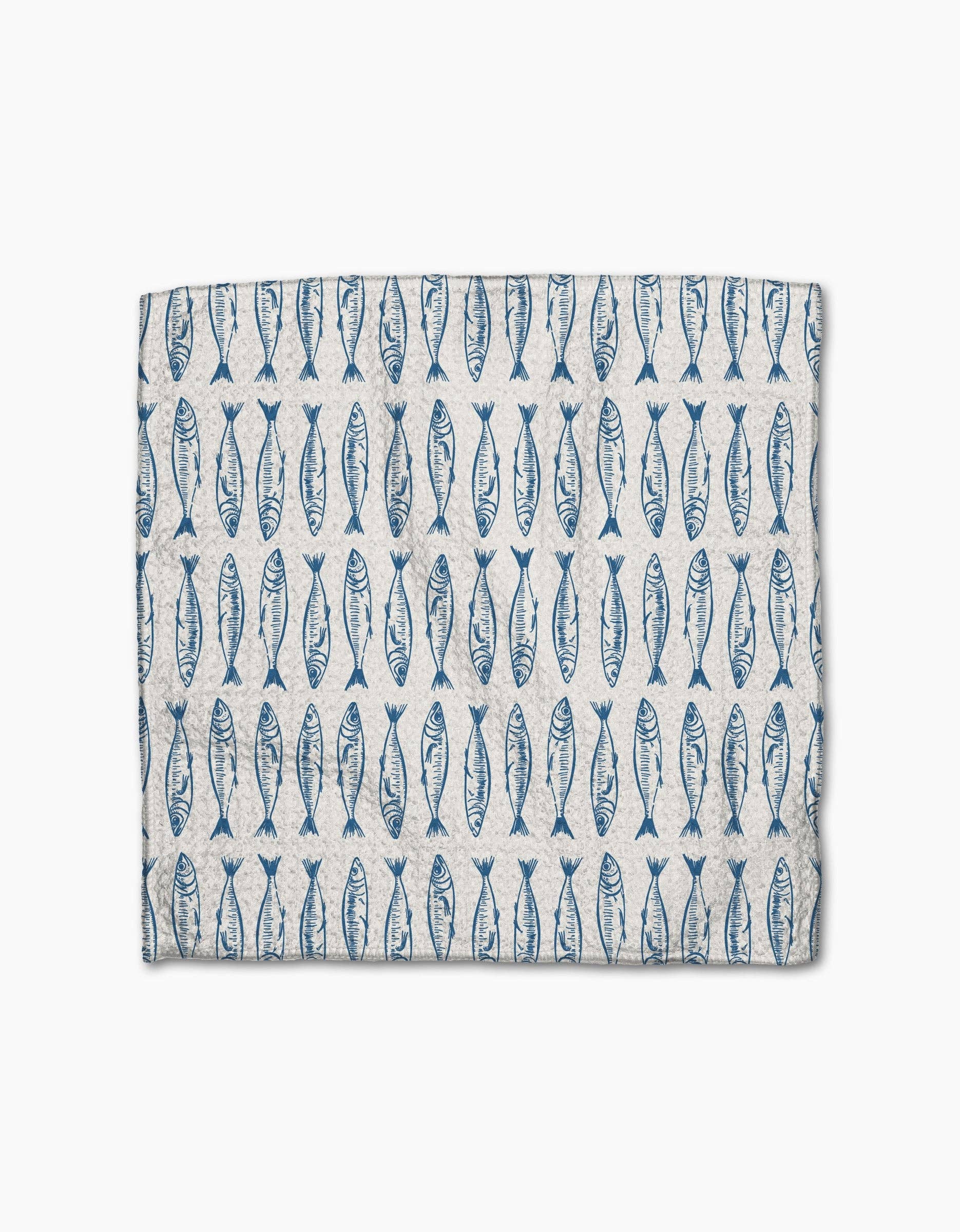 Sardine Check Blue Dishcloth Set