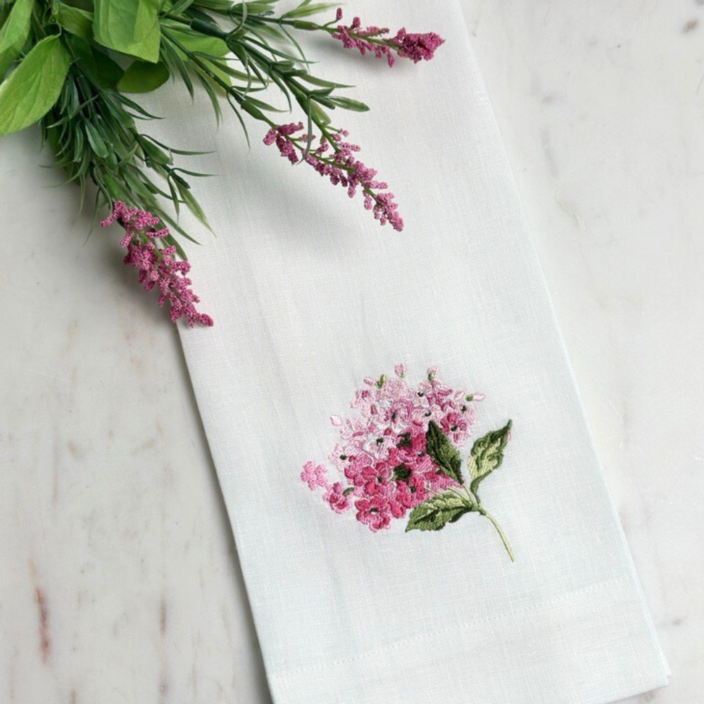 Arte Italica & Crown Linen Designs - Hydrangea Towel