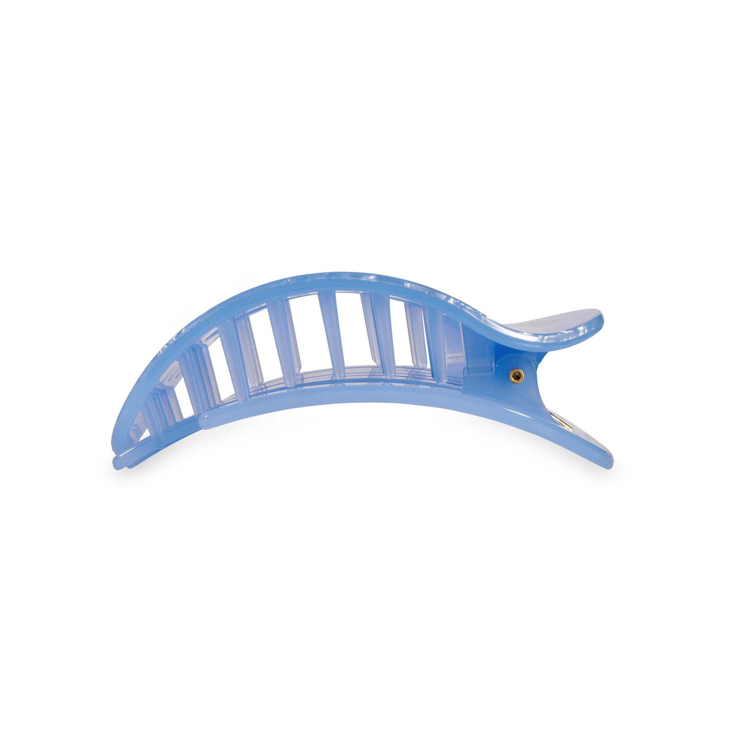 TELETIES - Flat Round Hair Clip | Medium | Blue Lagoon