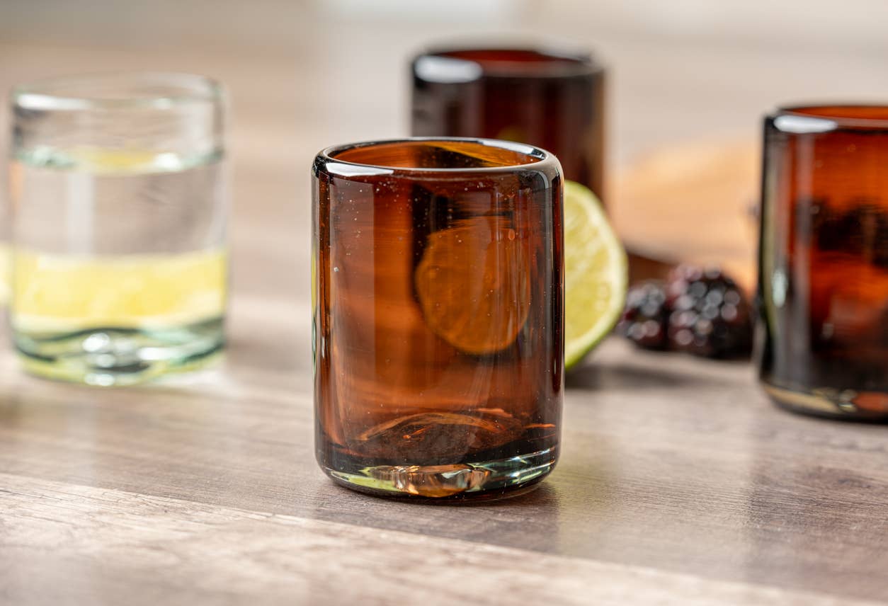 Handblown Shooter Glass - Tamarind