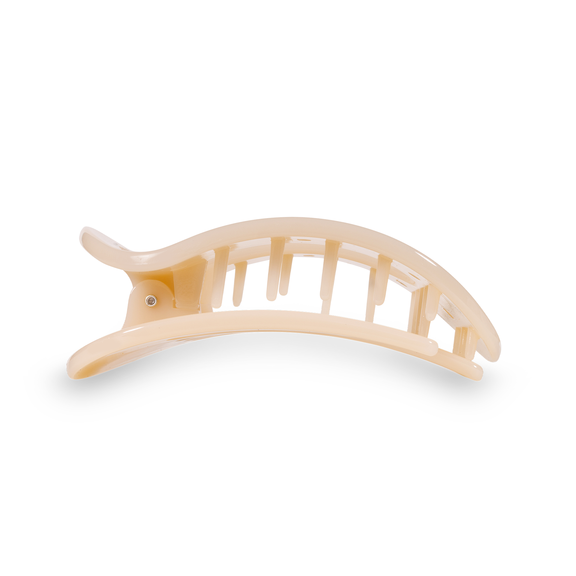 Round Flat Hair Clip | Small | Almond Beige