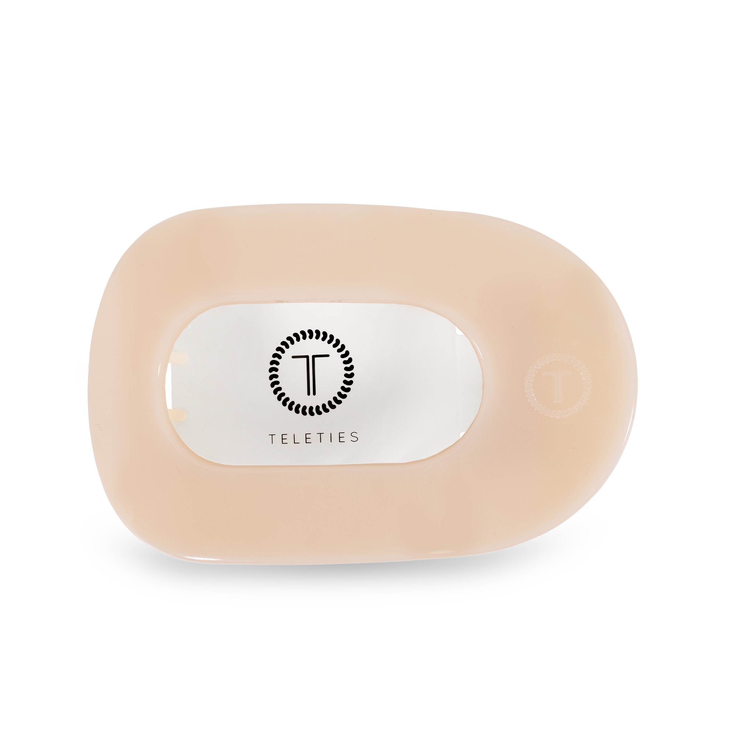 Round Flat Hair Clip | Large | Almond Beige