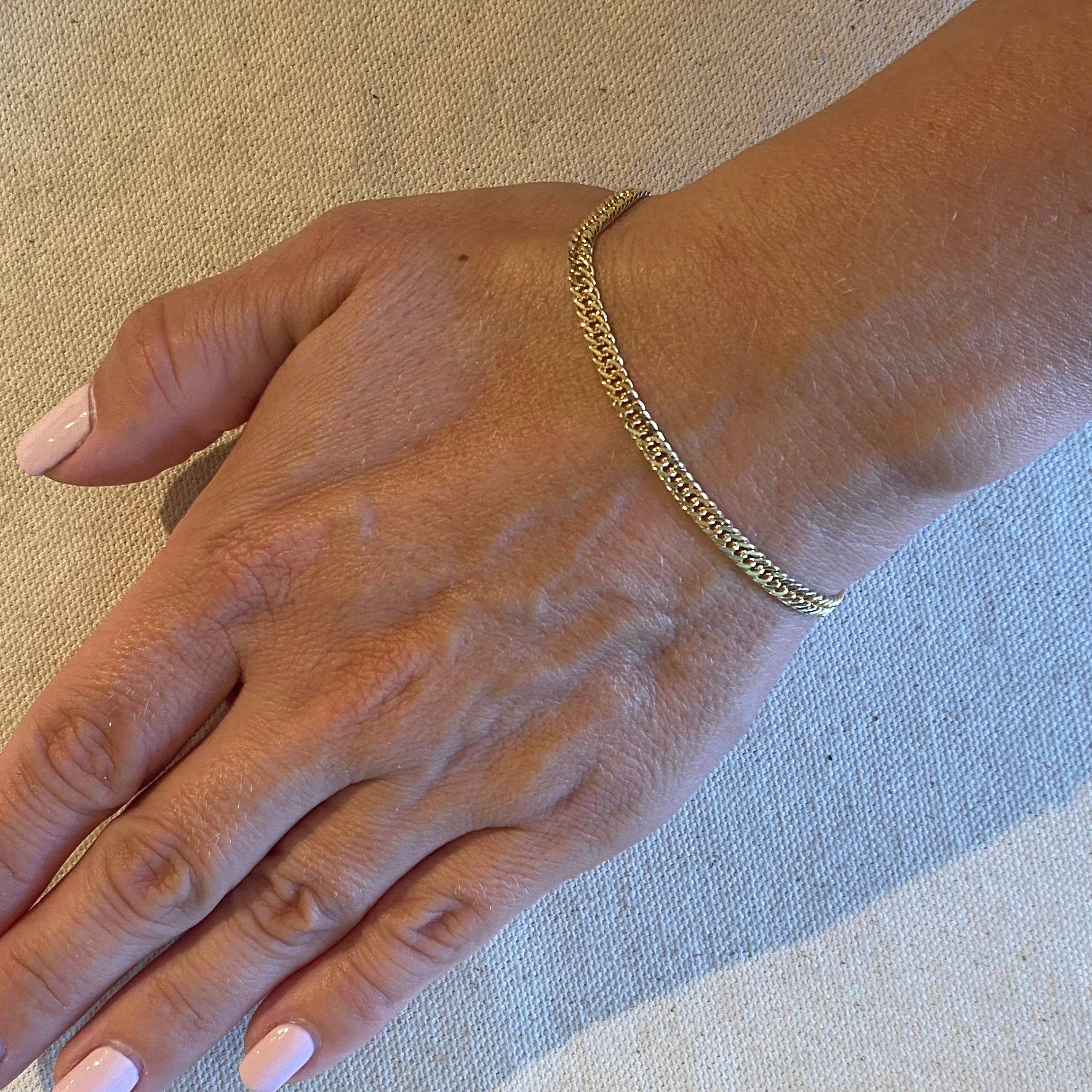 GoldFi - 18k Gold Filled Double Curb Chain Bracelet Cuban