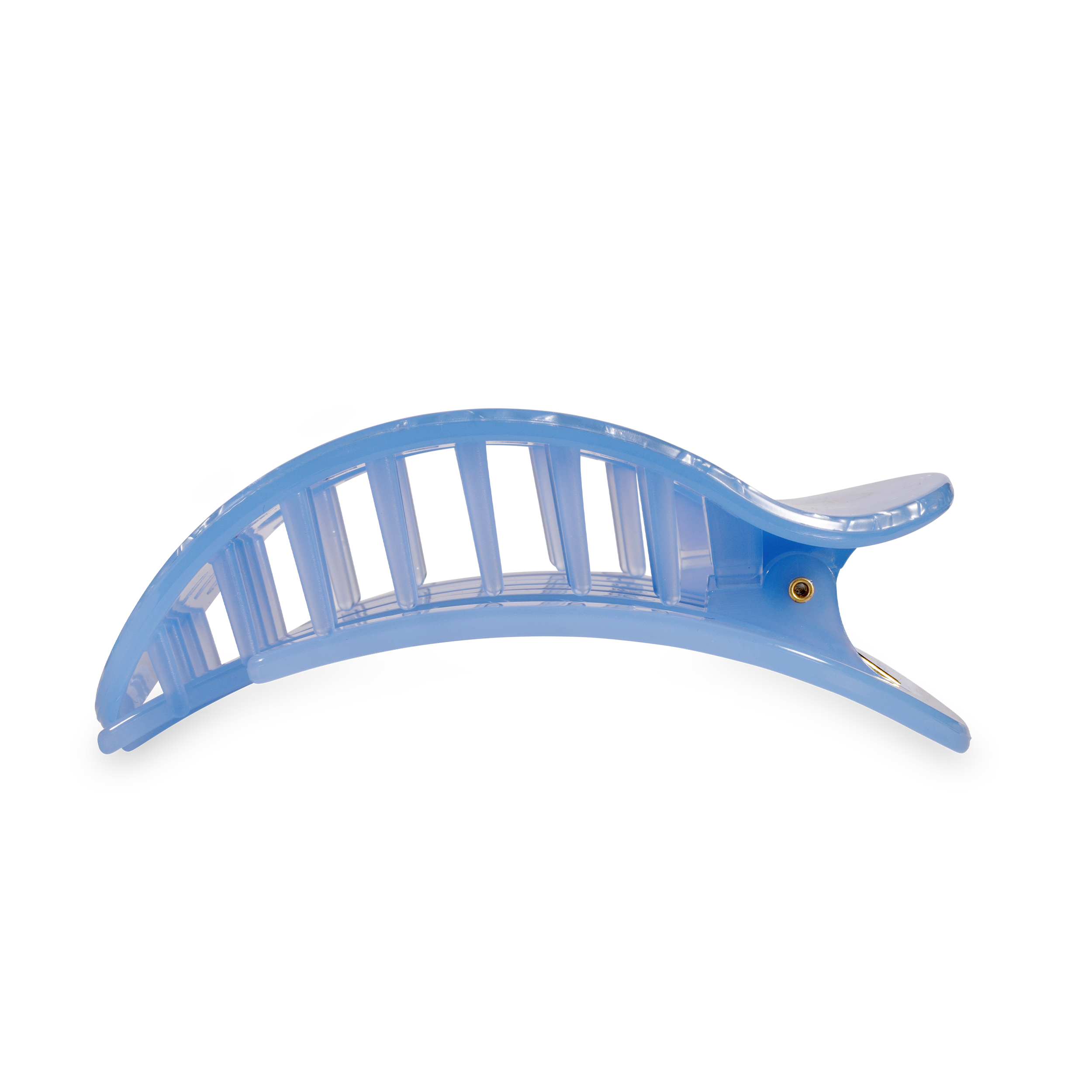 TELETIES - Flat Round Hair Clip | Large | Blue Lagoon