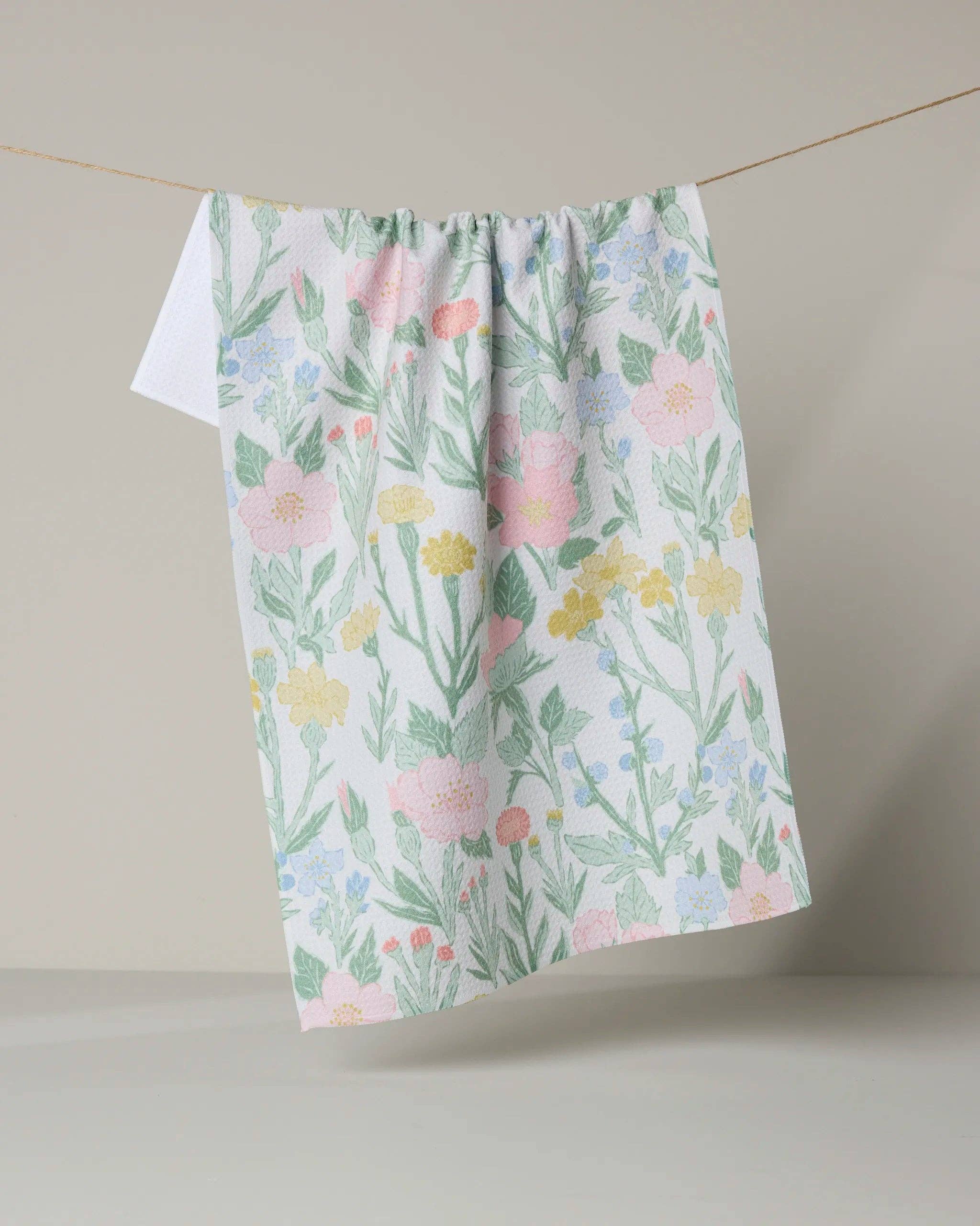 Geometry - Wildflowers in Bloom Tea Towel