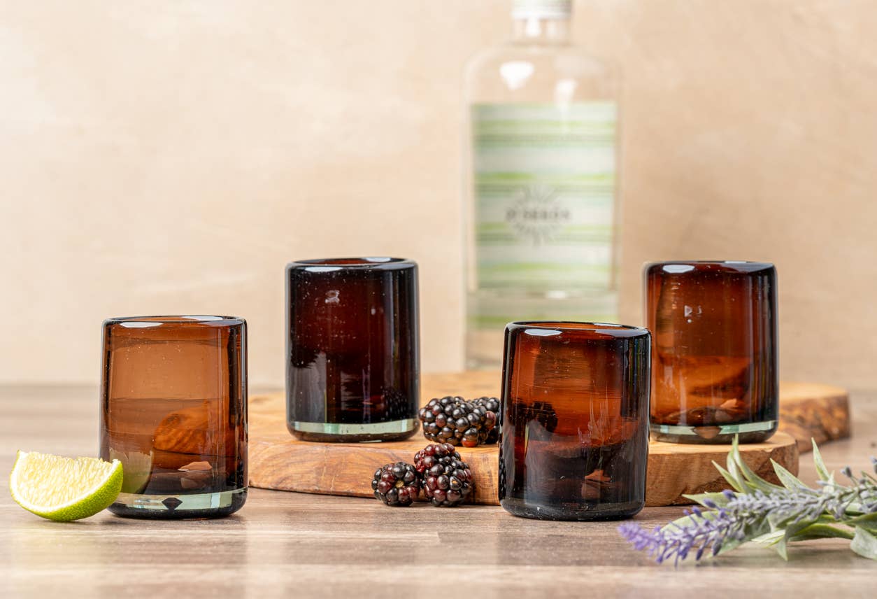 Handblown Shooter Glass - Tamarind