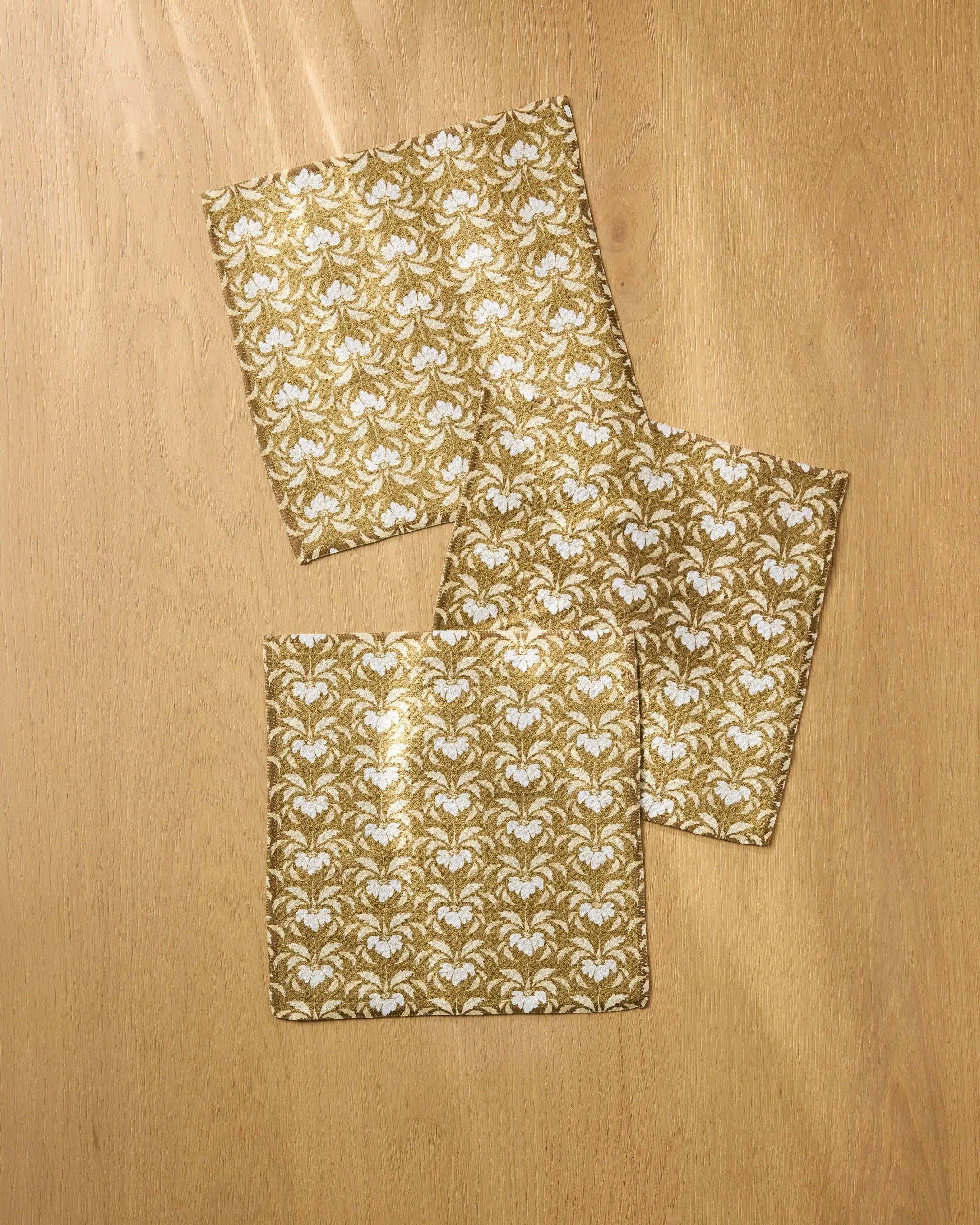 Geometry - Gilded Bloom Dishcloth Set