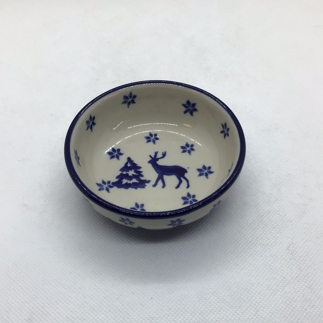 Snowy Pines Tiny Round Bowl 3.5"