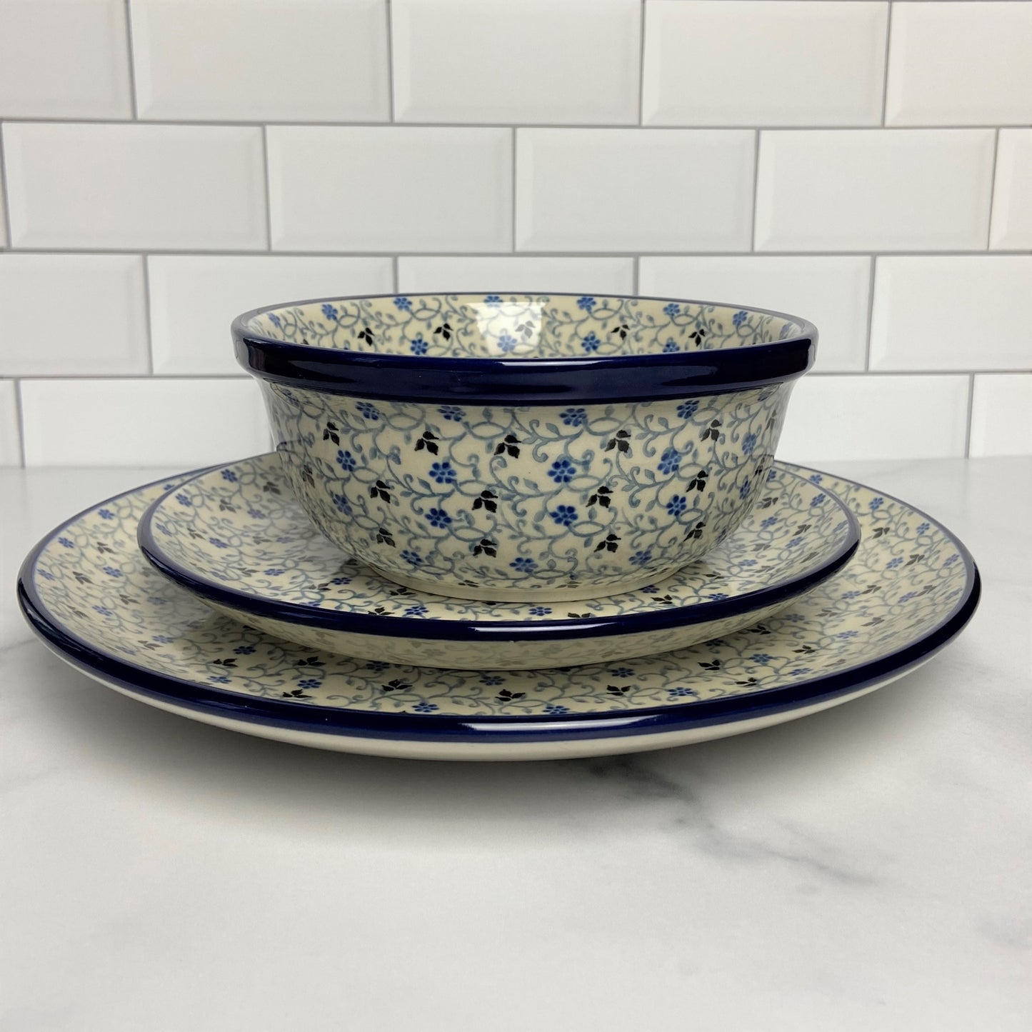 China Flower Dinner Plate 10"