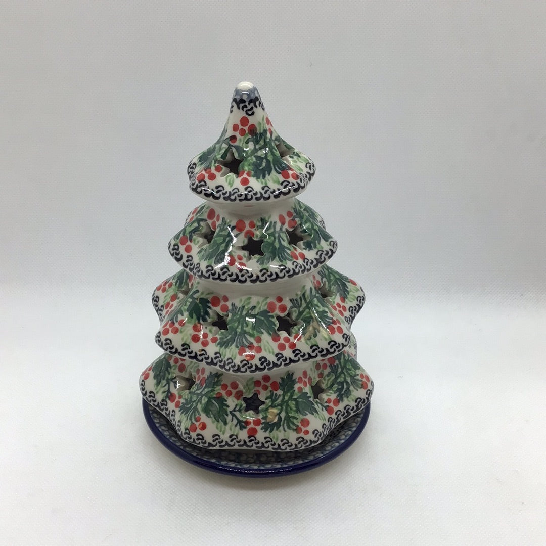 Holly Berry Christmas Tree Luminary 7"