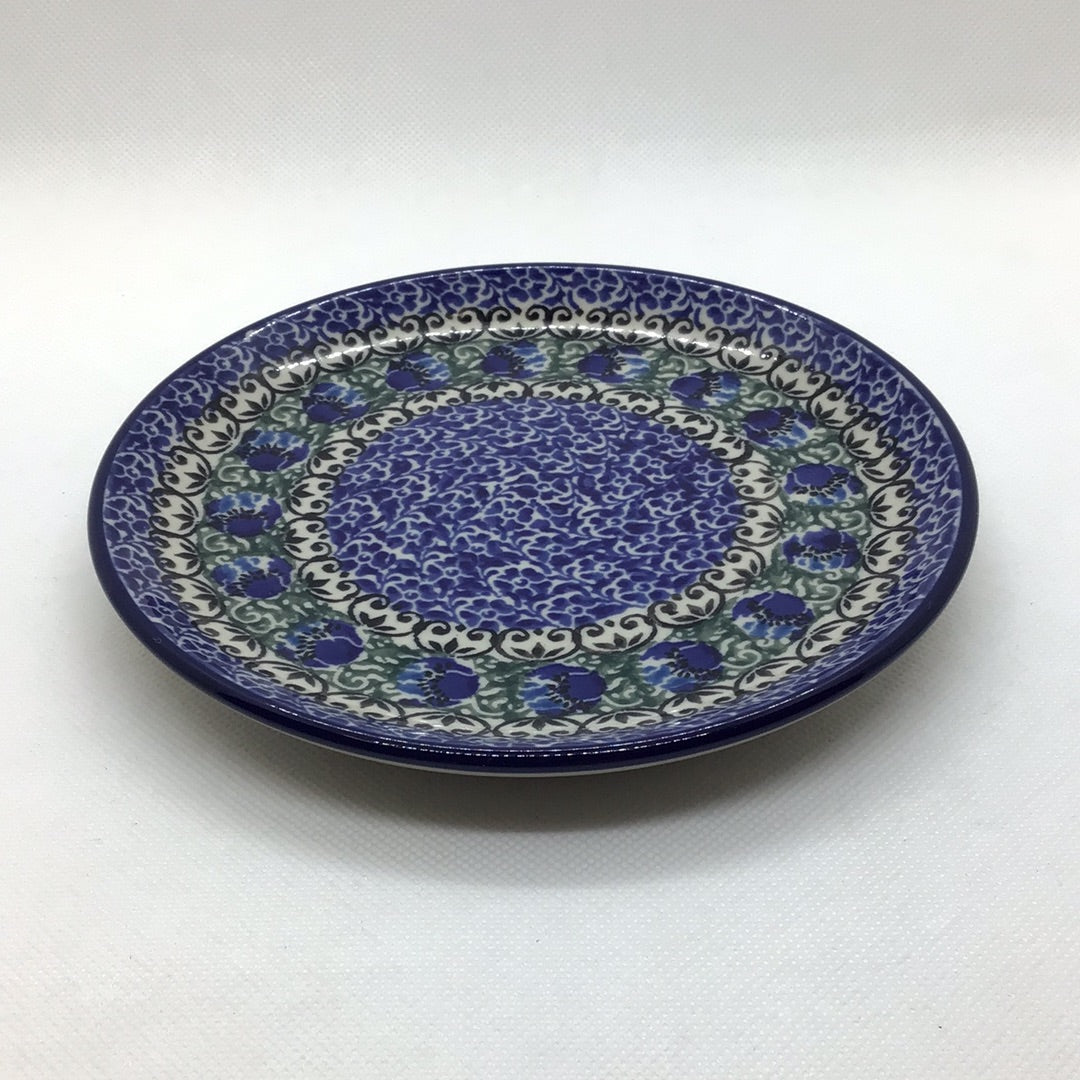 Peacock Feather Bread Plate 6.25"