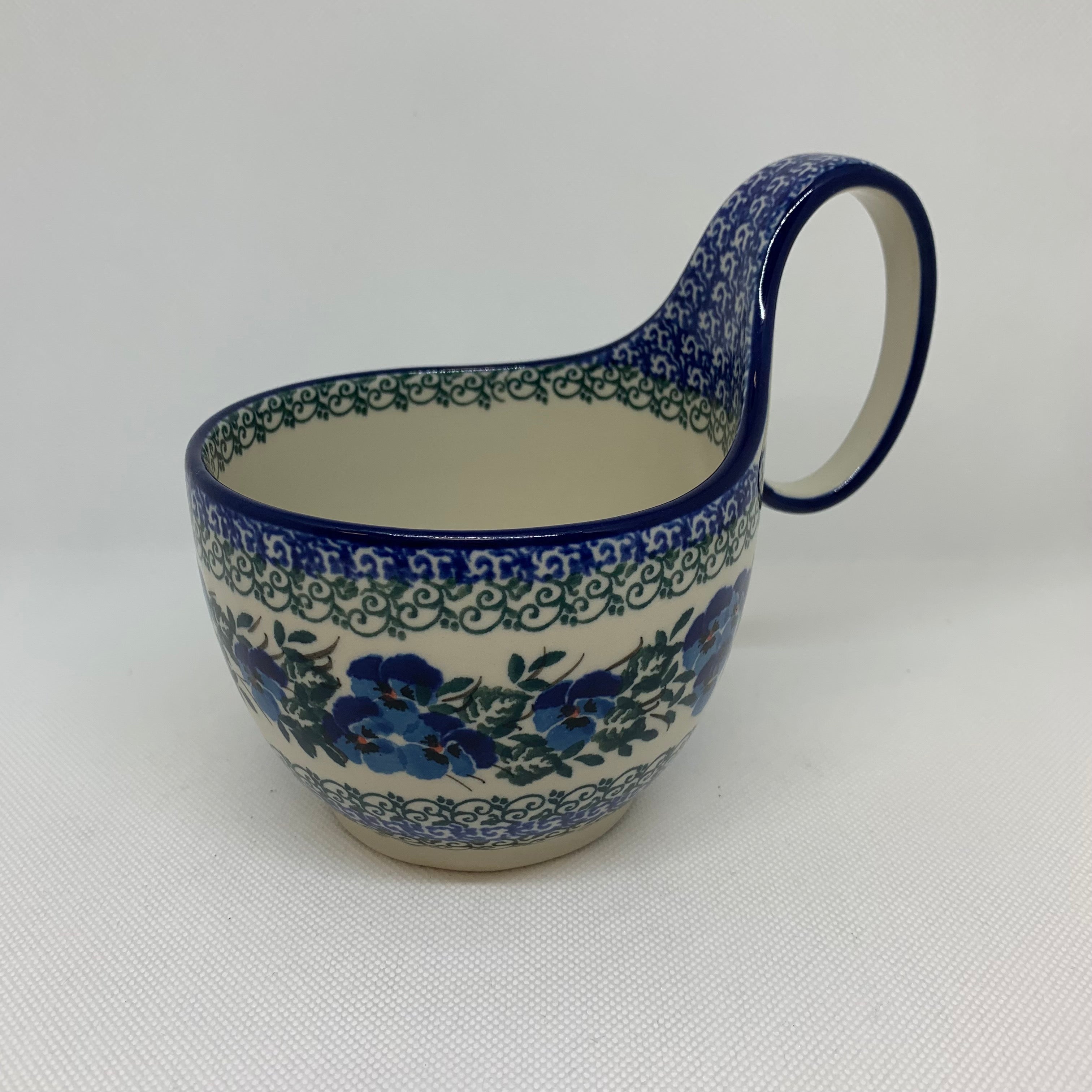 Winter Viola Bowl w/ Loop Handle