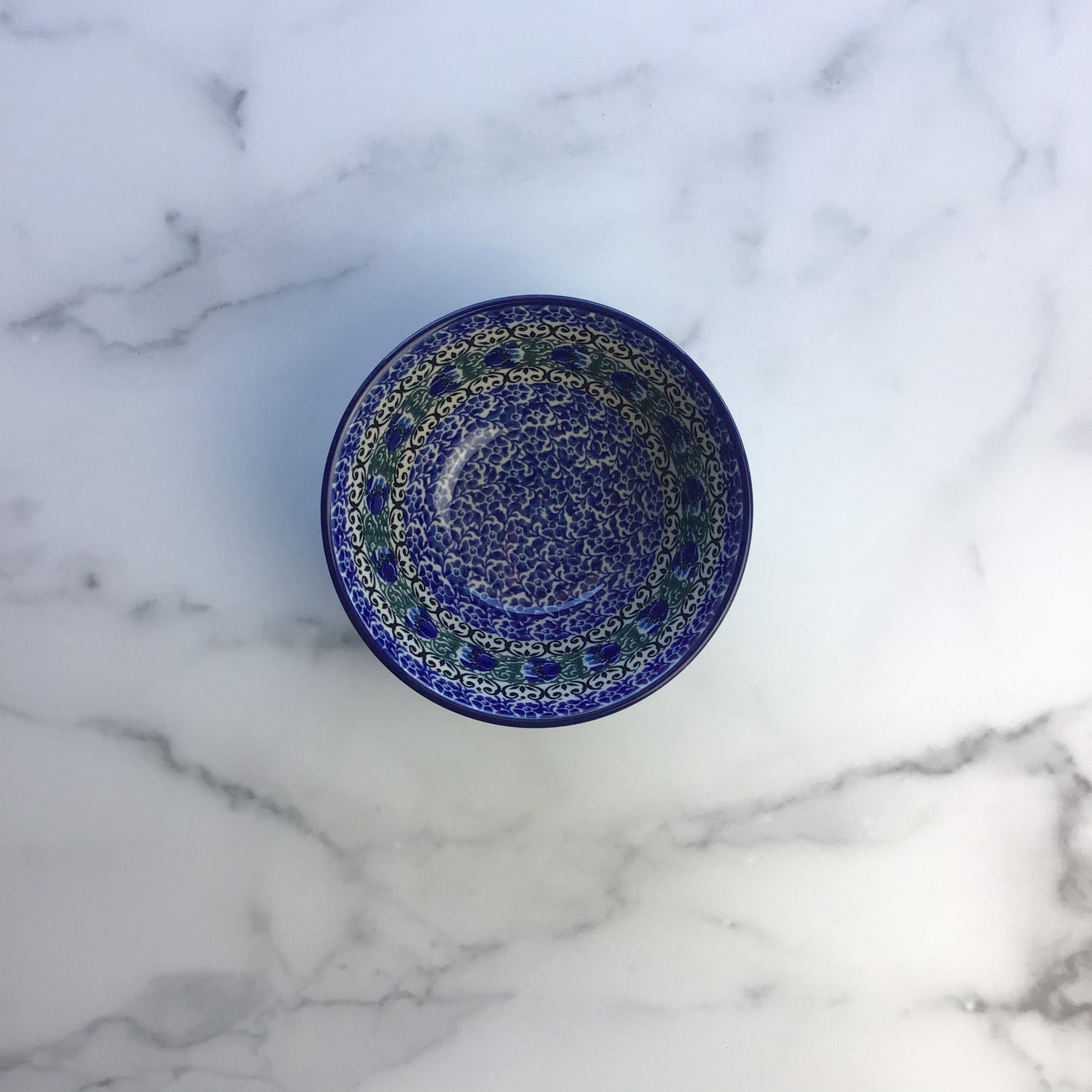 Peacock Feather Soup/Cereal Bowl 6"