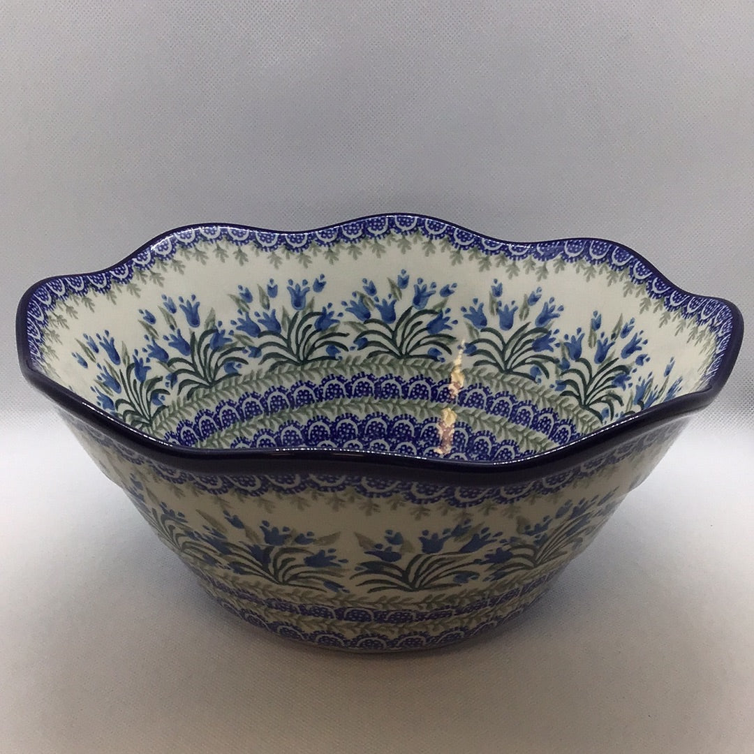 Blue Bells Wavy Edge Bowl 10"