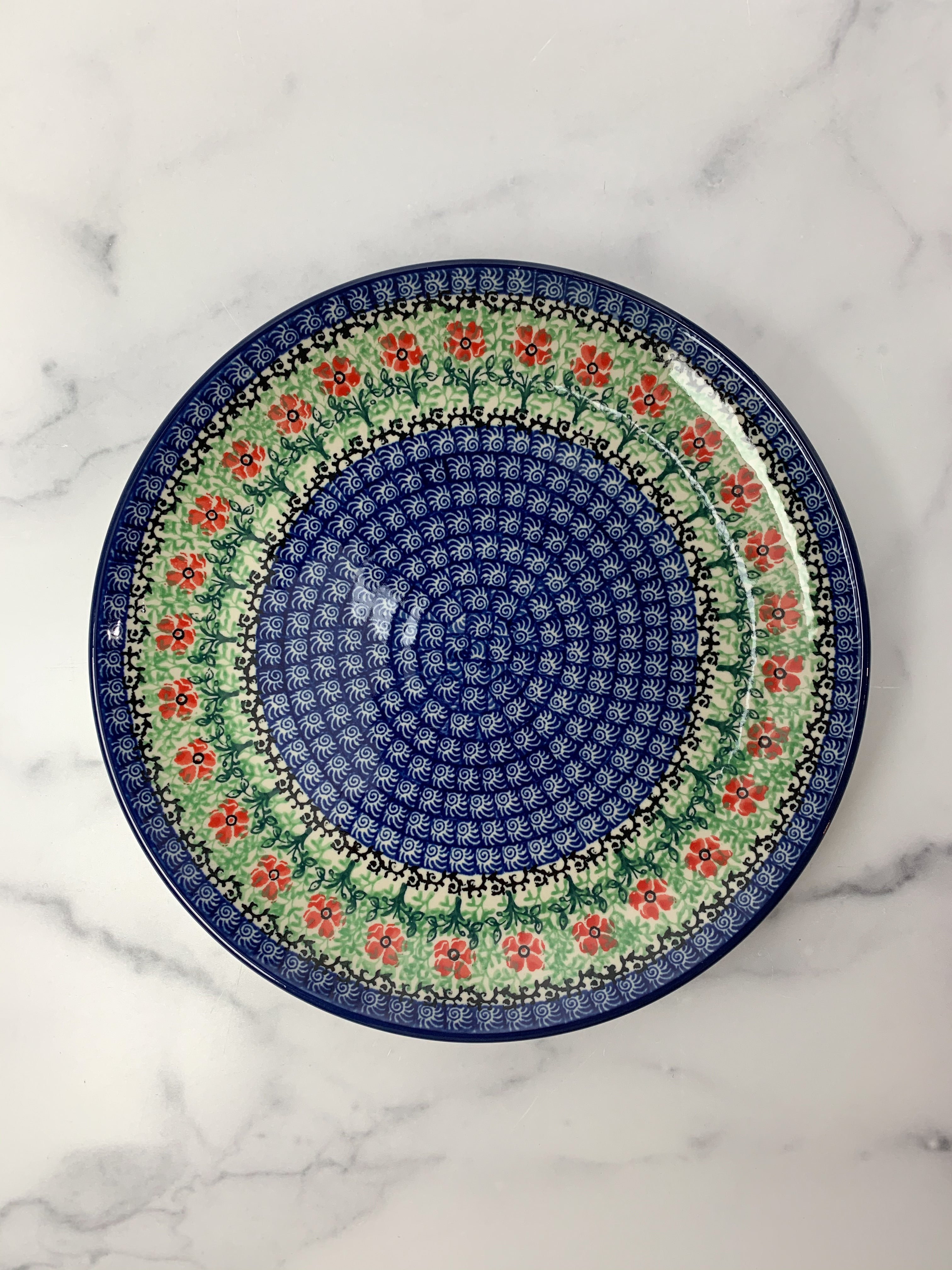 Red Daisies Dinner Plate 10"