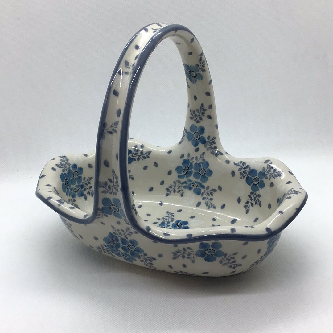 Blue Floral Easter Basket 8" x 7"