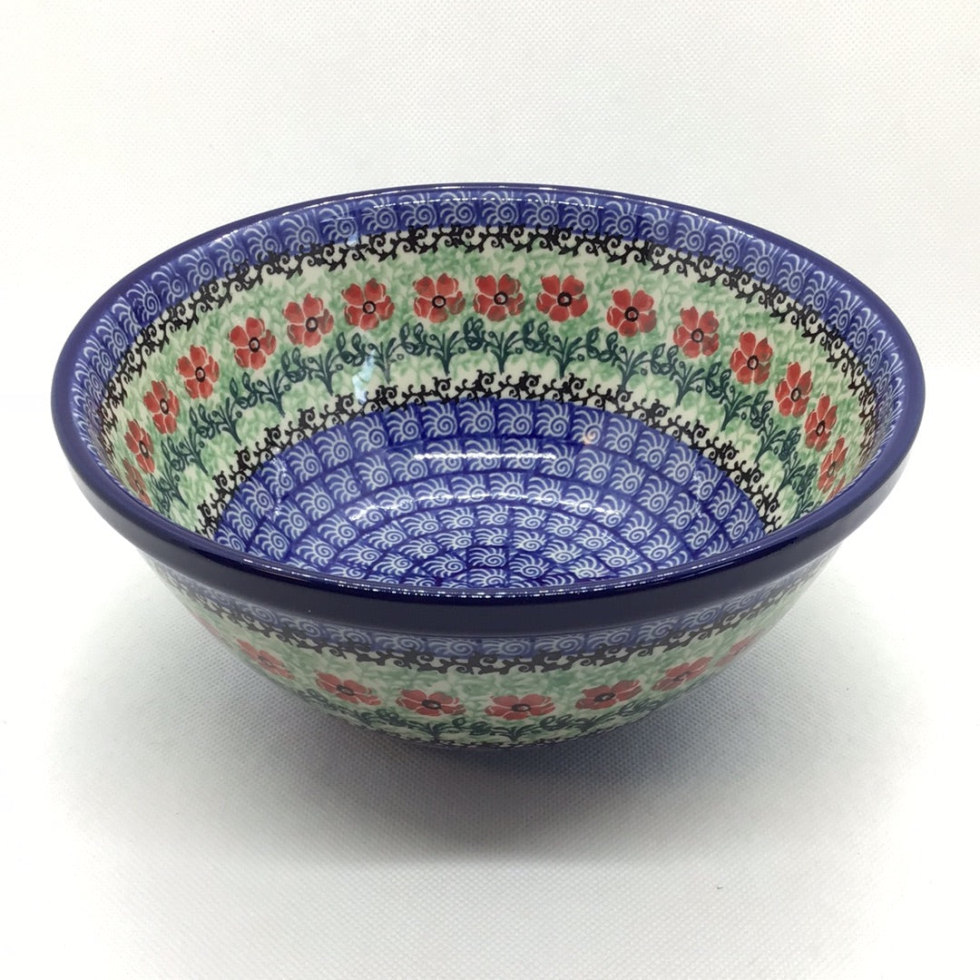 Red Daisies Nesting Bowl 8"