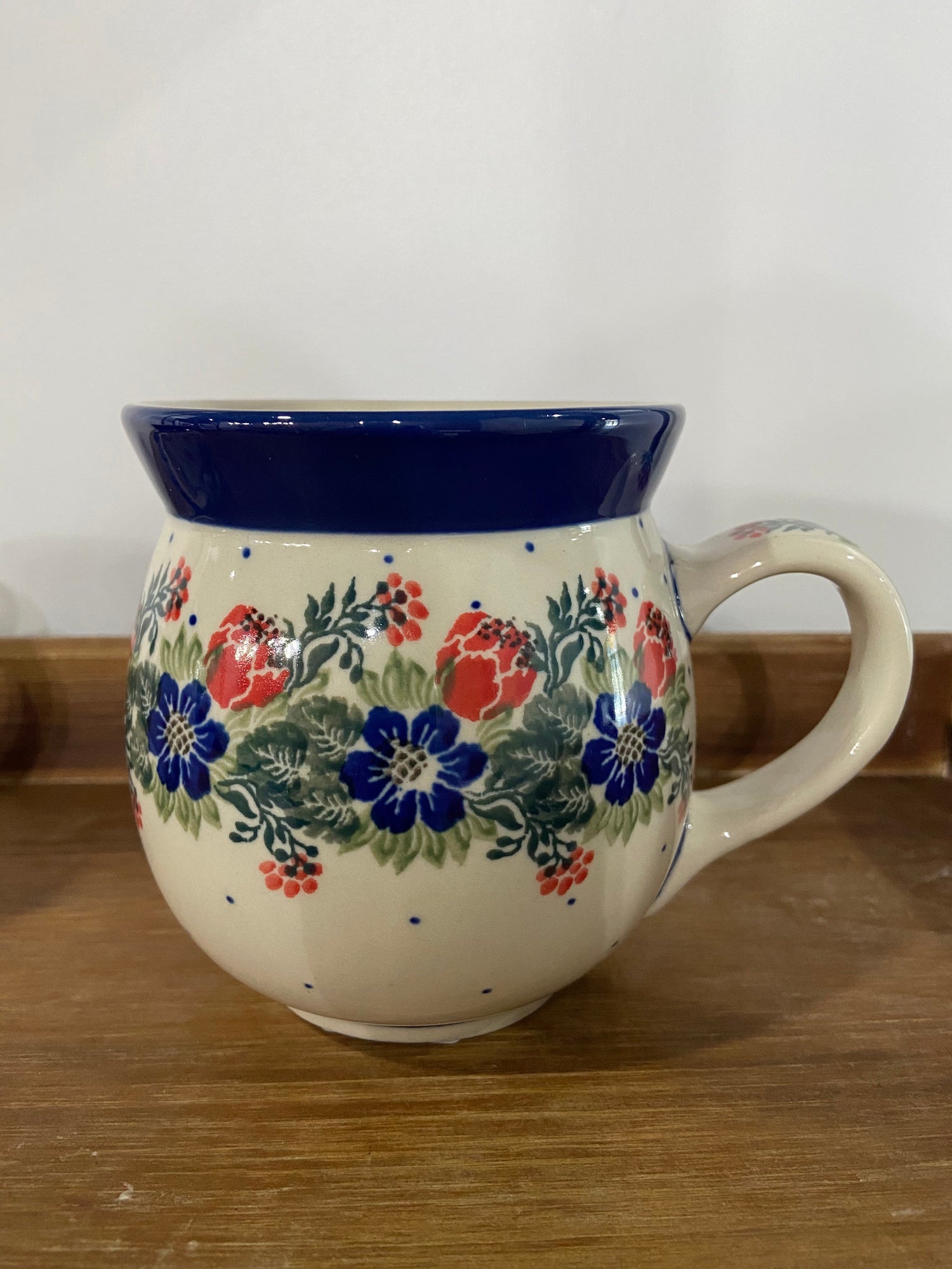 Polish Pottery 16 oz. Bubble Mugs