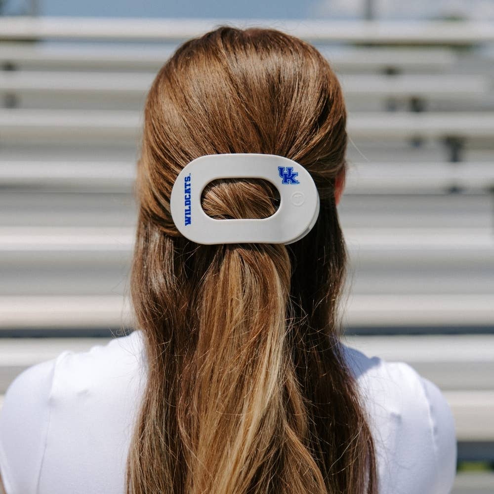 TELETIES - Flat Round Hair Clip | Large | Go Big Blue!