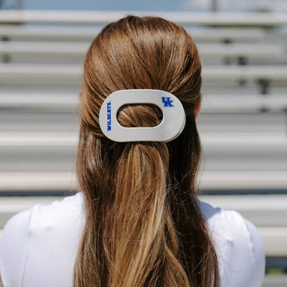 TELETIES - Flat Round Hair Clip | Large | Go Big Blue!