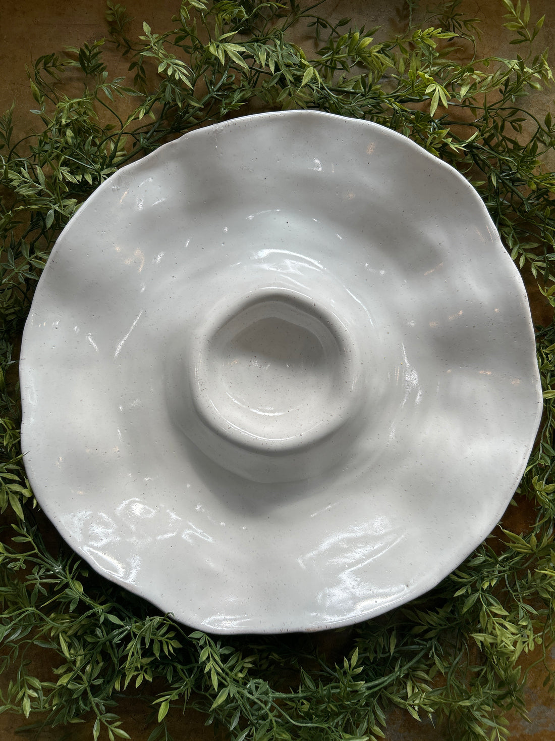 Crudites Server-Eyelet White