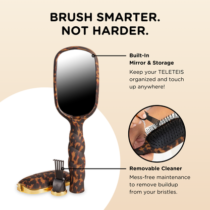 TELETIES - Detangler Brush |Tortoise| Thick