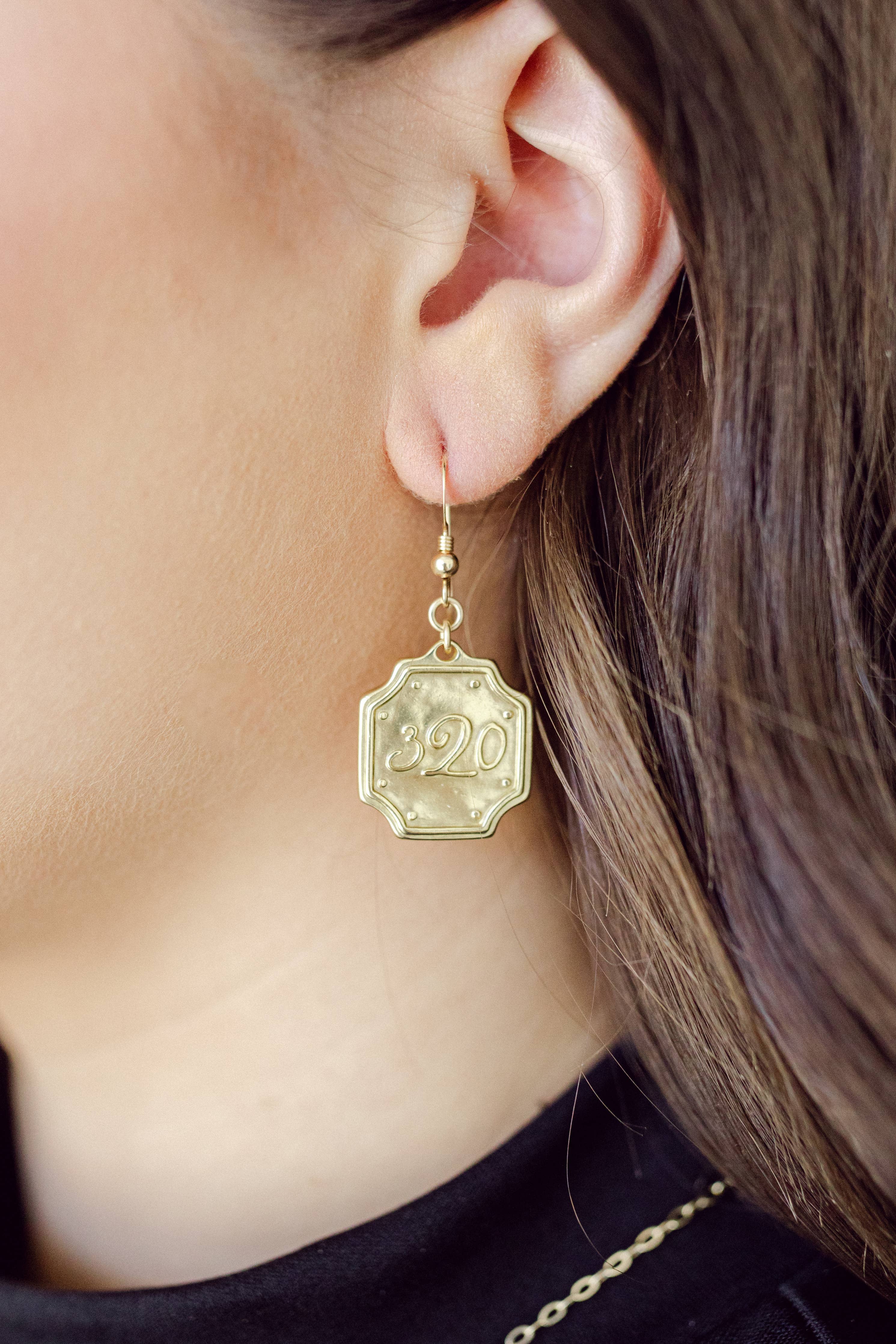 Original Gold Earring French Hook - Ephesians 3:20