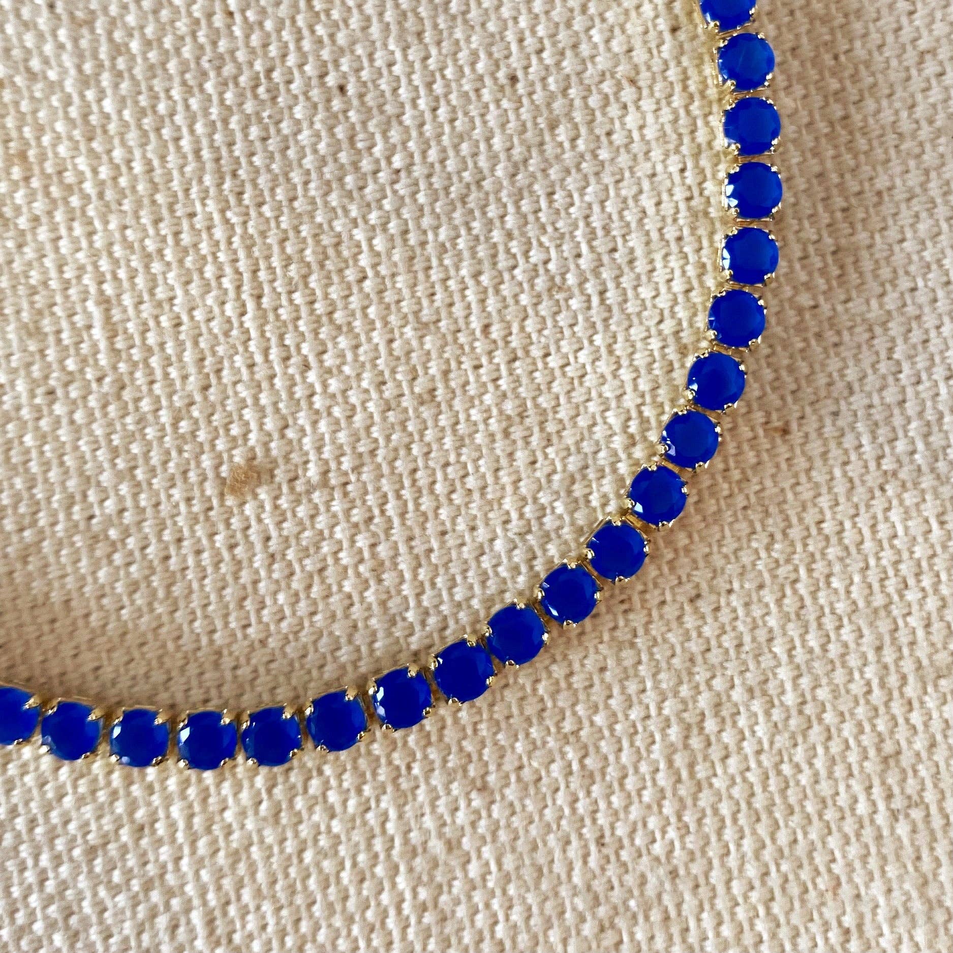 GoldFi - 18k Gold Filled 3mm Cubic Zirconia Royal Blue Bracelet